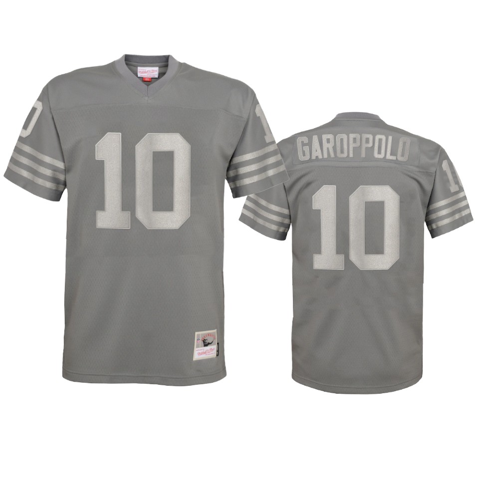  Jimmy Garoppolo Metal Replica Charcoal Jersey Men's