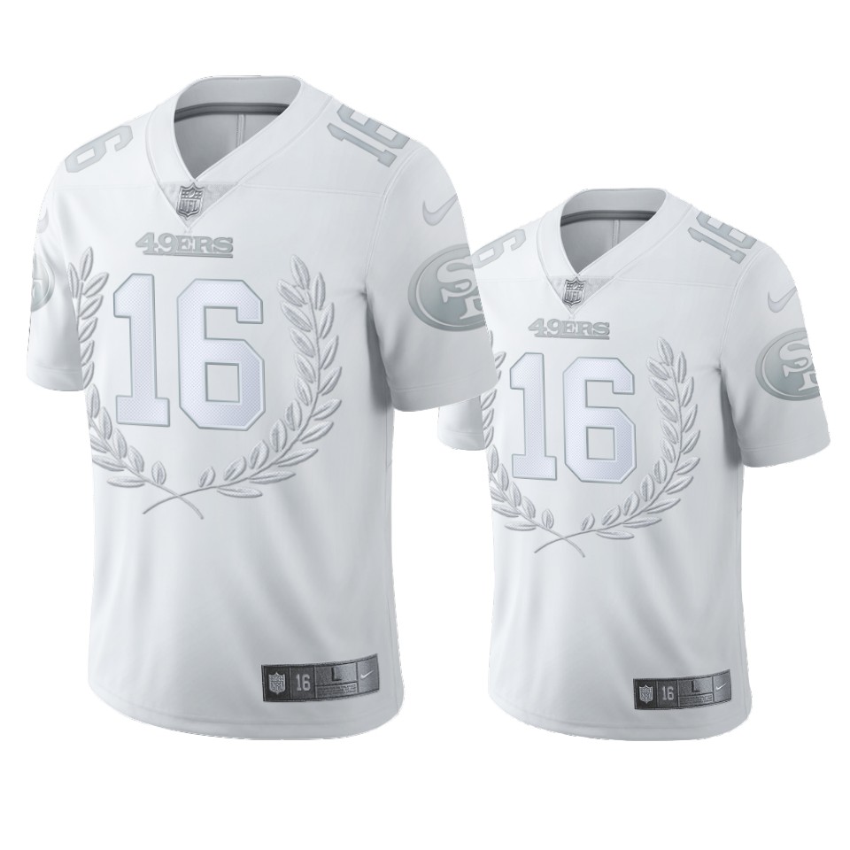  Joe Montana White MVP Platinum Limited Jersey
