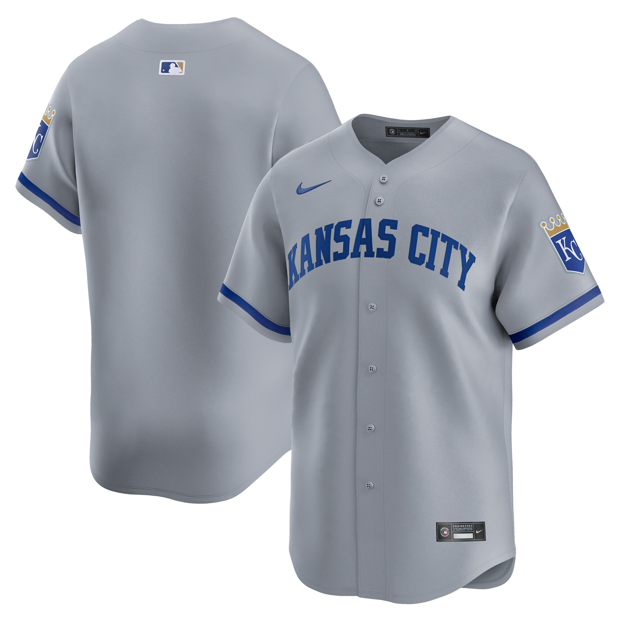  Kansas City Royals Nike Away Limited Jersey - Gray