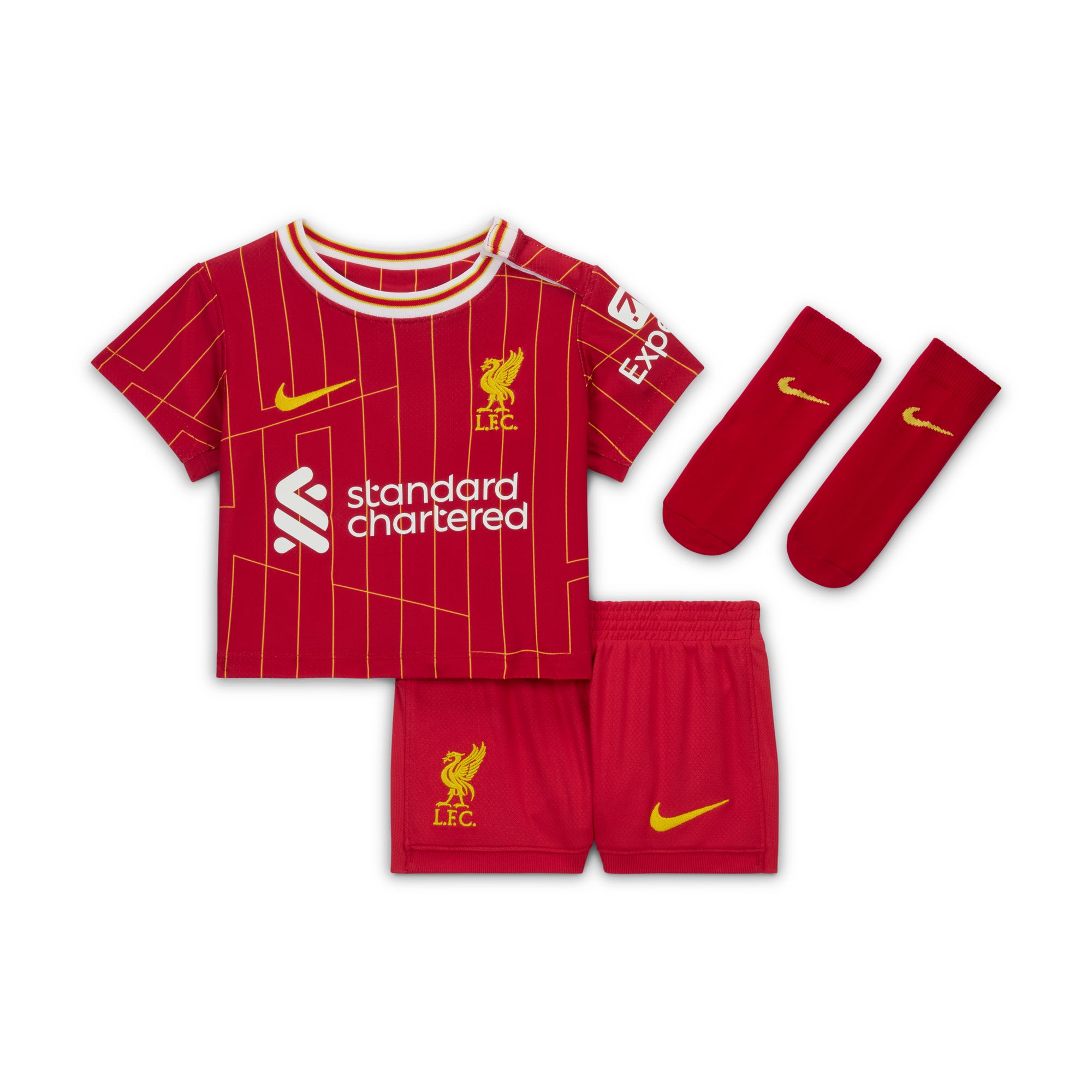  Liverpool Nike Infant 2024/25 Home Stadium Kit Set - Red