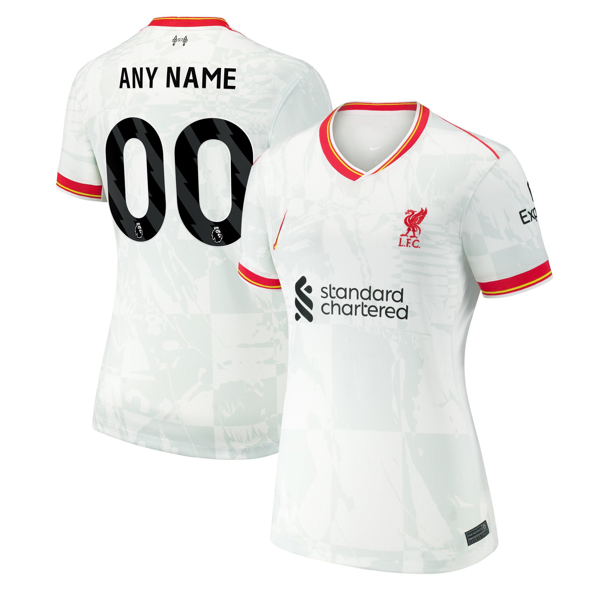 Liverpool Nike Women's 2024/25 Third Custom Replica Jersey - White