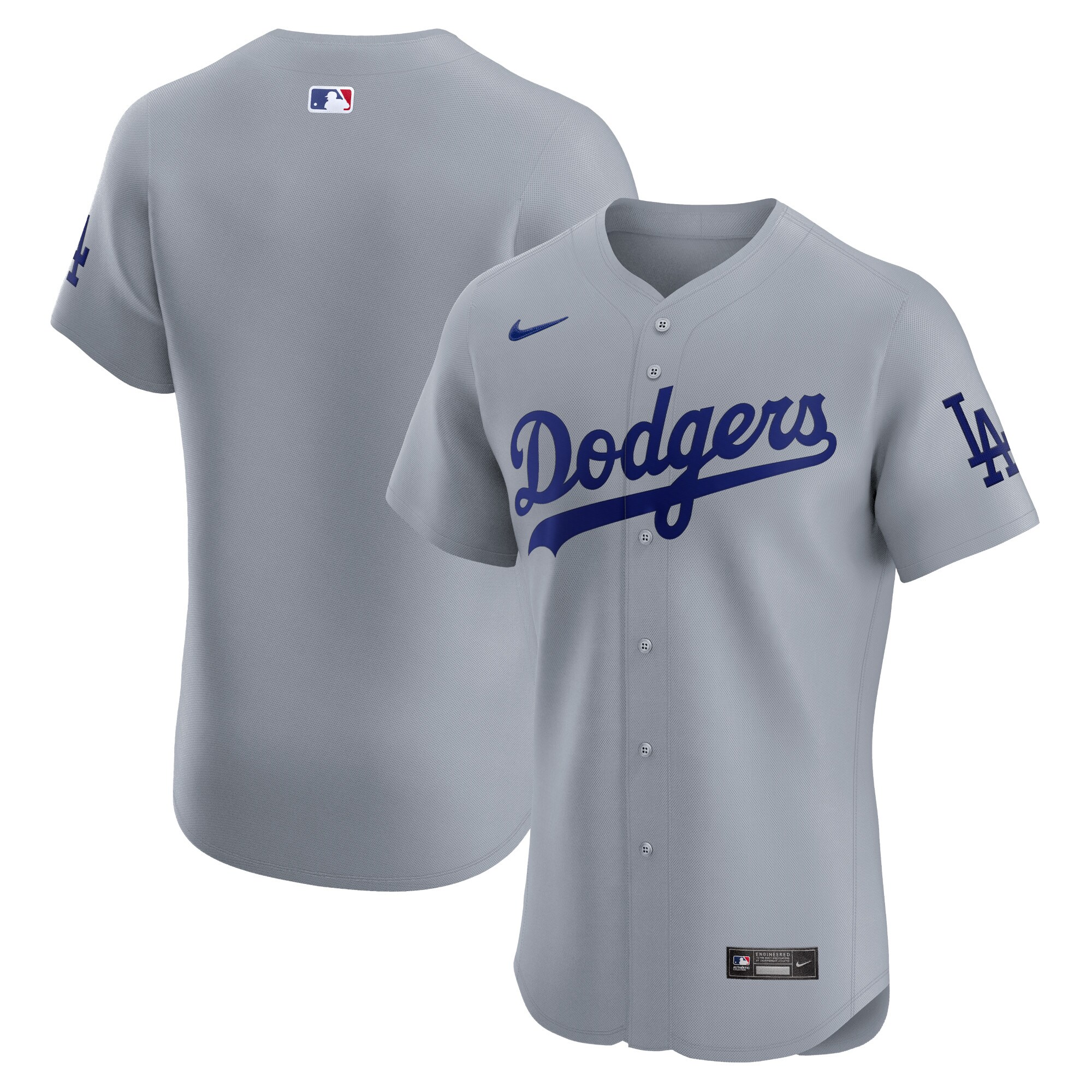  Los Angeles Dodgers Nike Alternate Vapor Premier Elite Patch Jersey - Gray