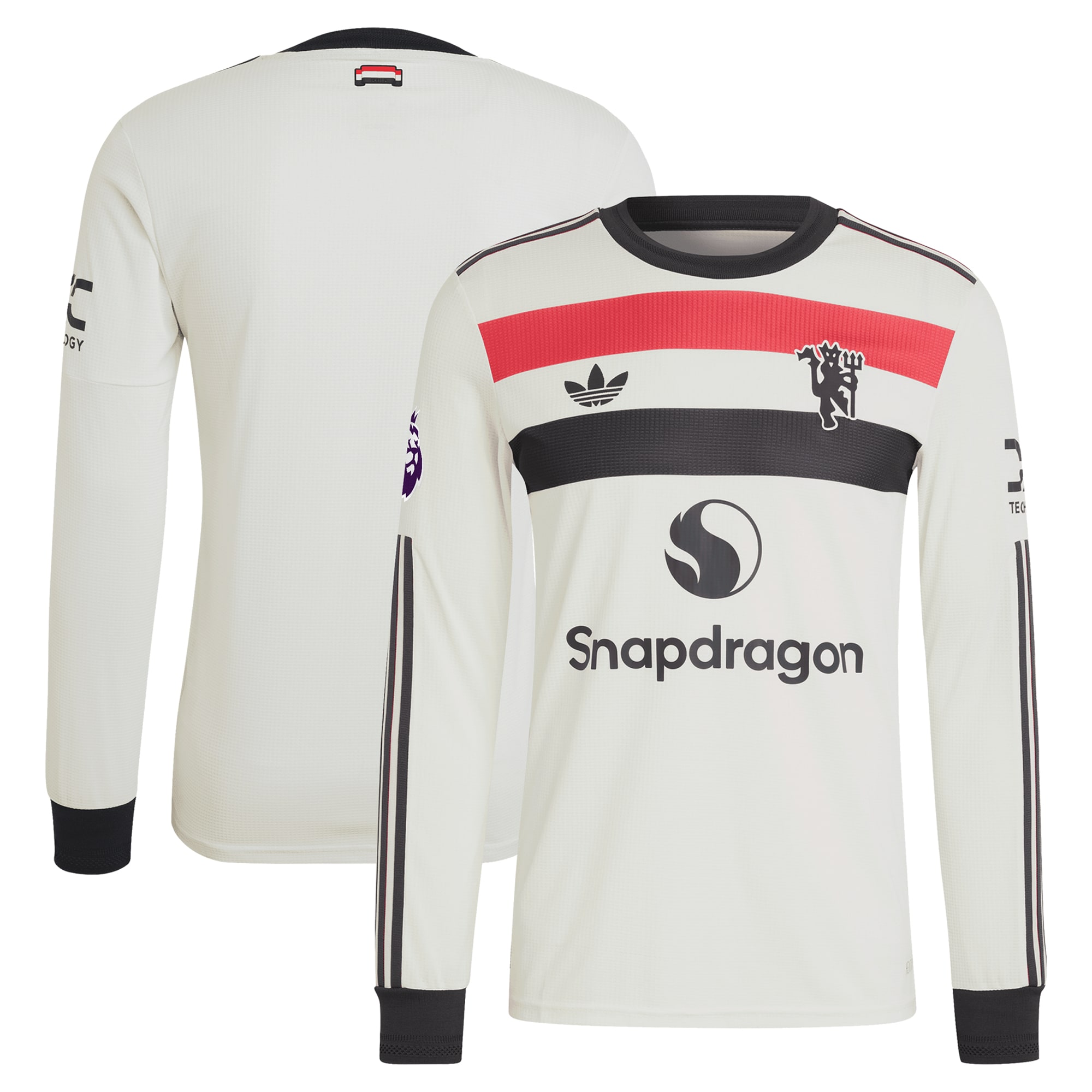  Manchester United adidas Originals  2024/25 Third Authentic Long Sleeve Jersey - Cream
