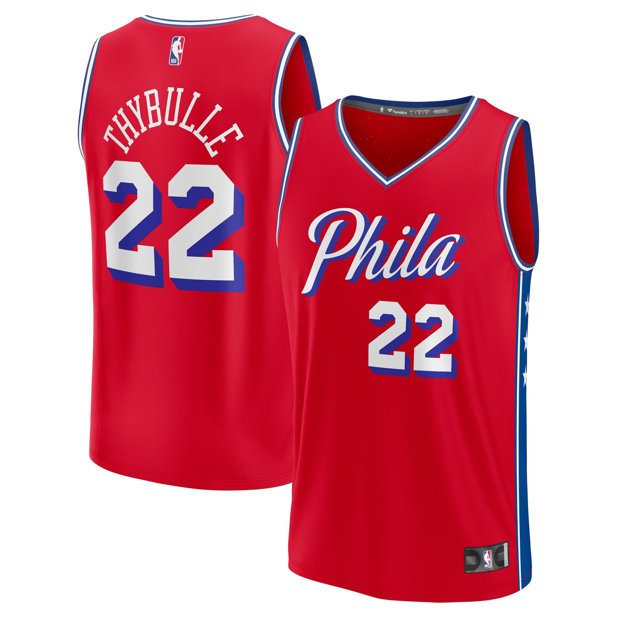 Matisse Thybulle Philadelphia 76ers Fanatics Fast Break Replica Player Jersey - Statement Edition - Red