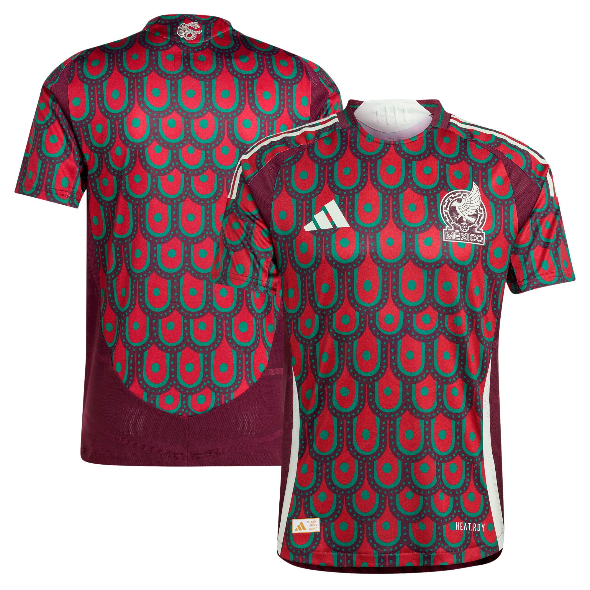  Mexico National Team adidas 2024 Home Authentic Jersey - Burgundy