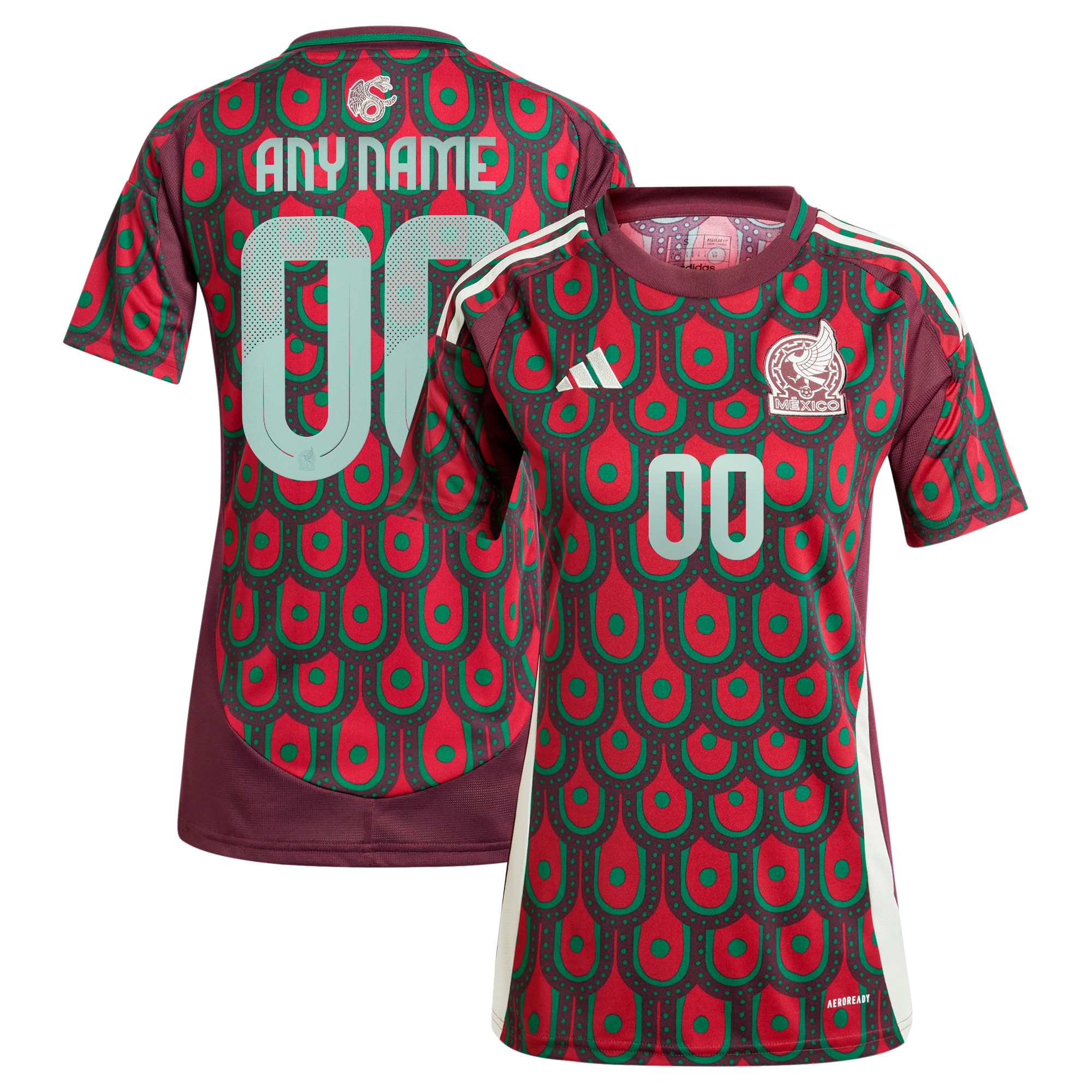 Mexico National Team adidas Women's 2024 Home Replica Custom Jersey - Green