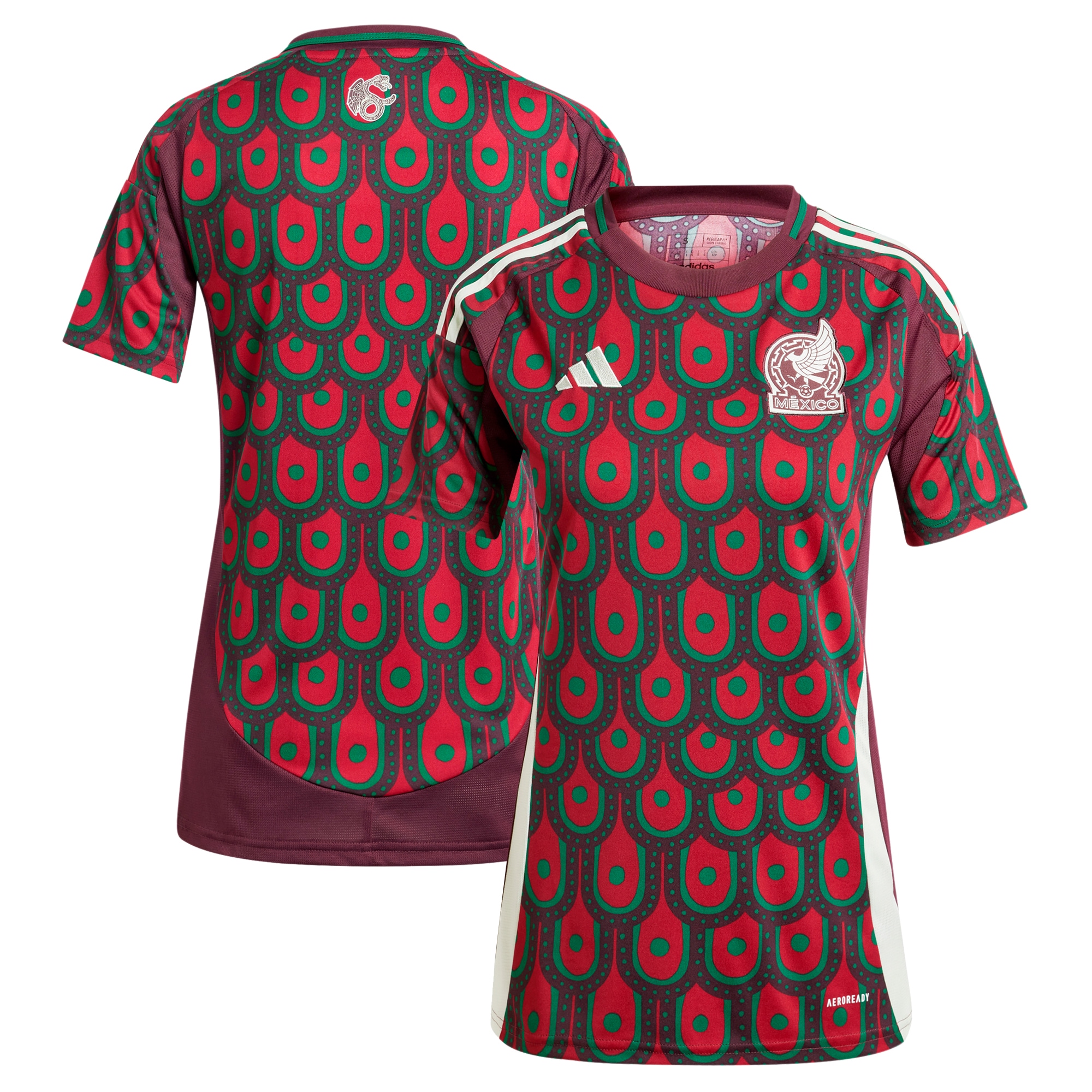  Mexico National Team adidas Women's 2024 Home Replica Jersey - Burgundy