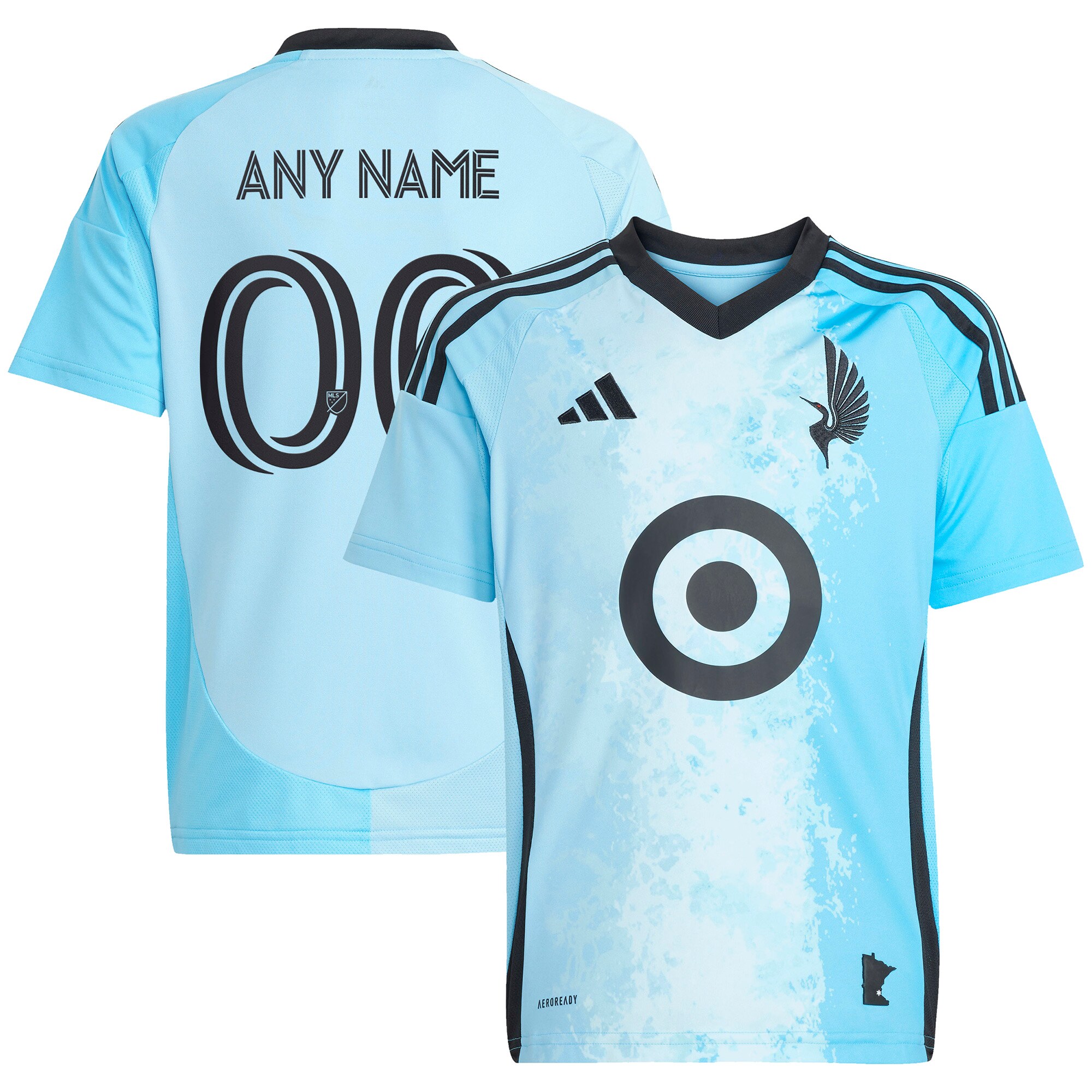  Minnesota United FC adidas Youth 2025 CONVERGENCE Replica Custom Jersey - Blue