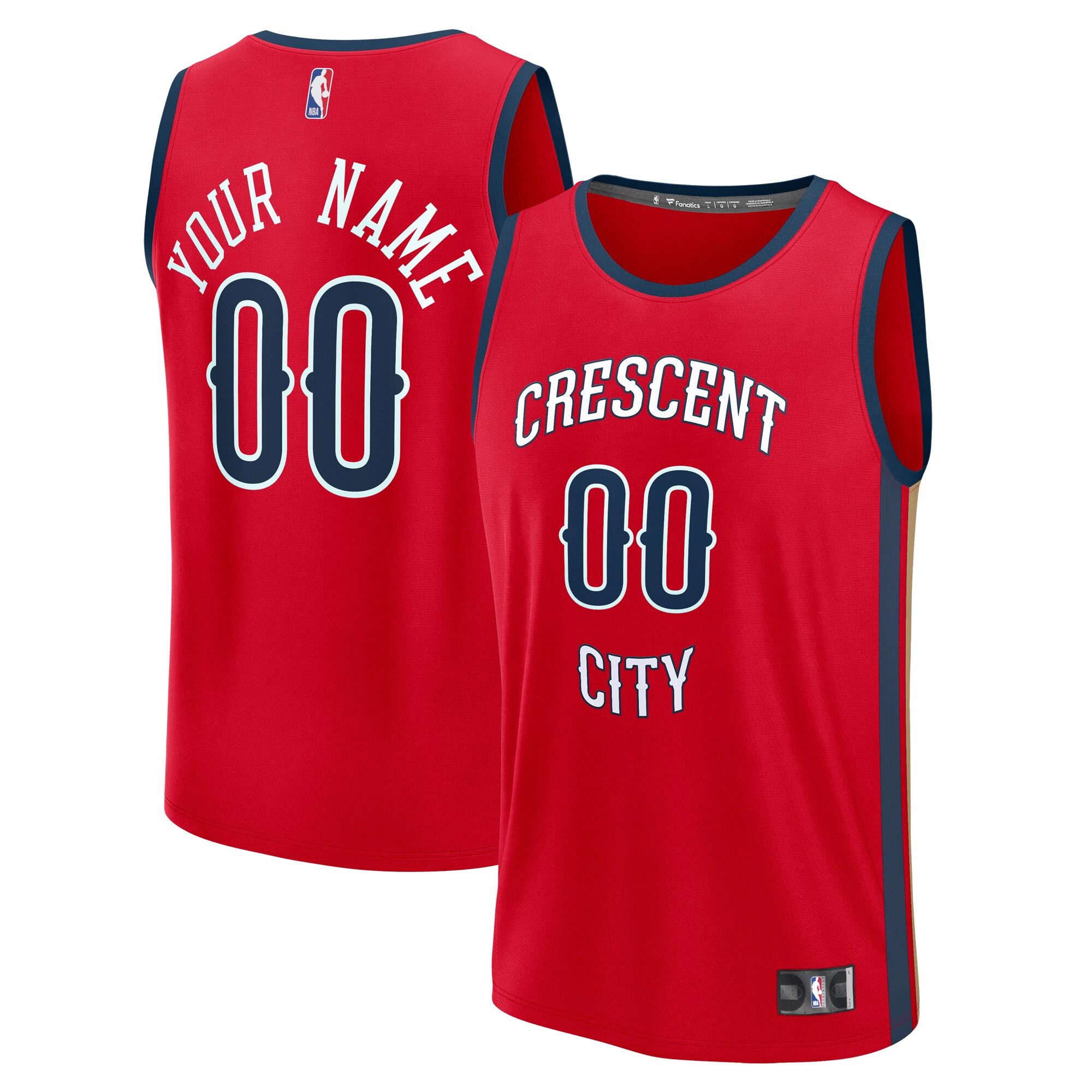  New Orleans Pelicans Fanatics Custom Fast Break Jersey - Red - Statement Edition