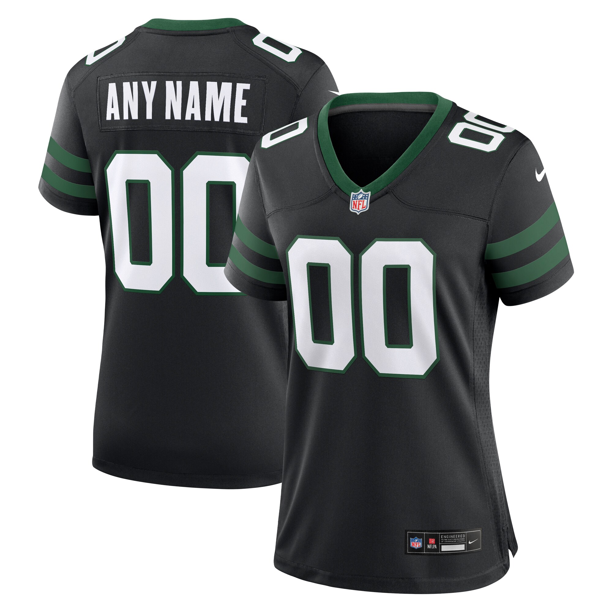  New York Jets Nike Women's Alternate Custom Game Jersey - Legacy Black