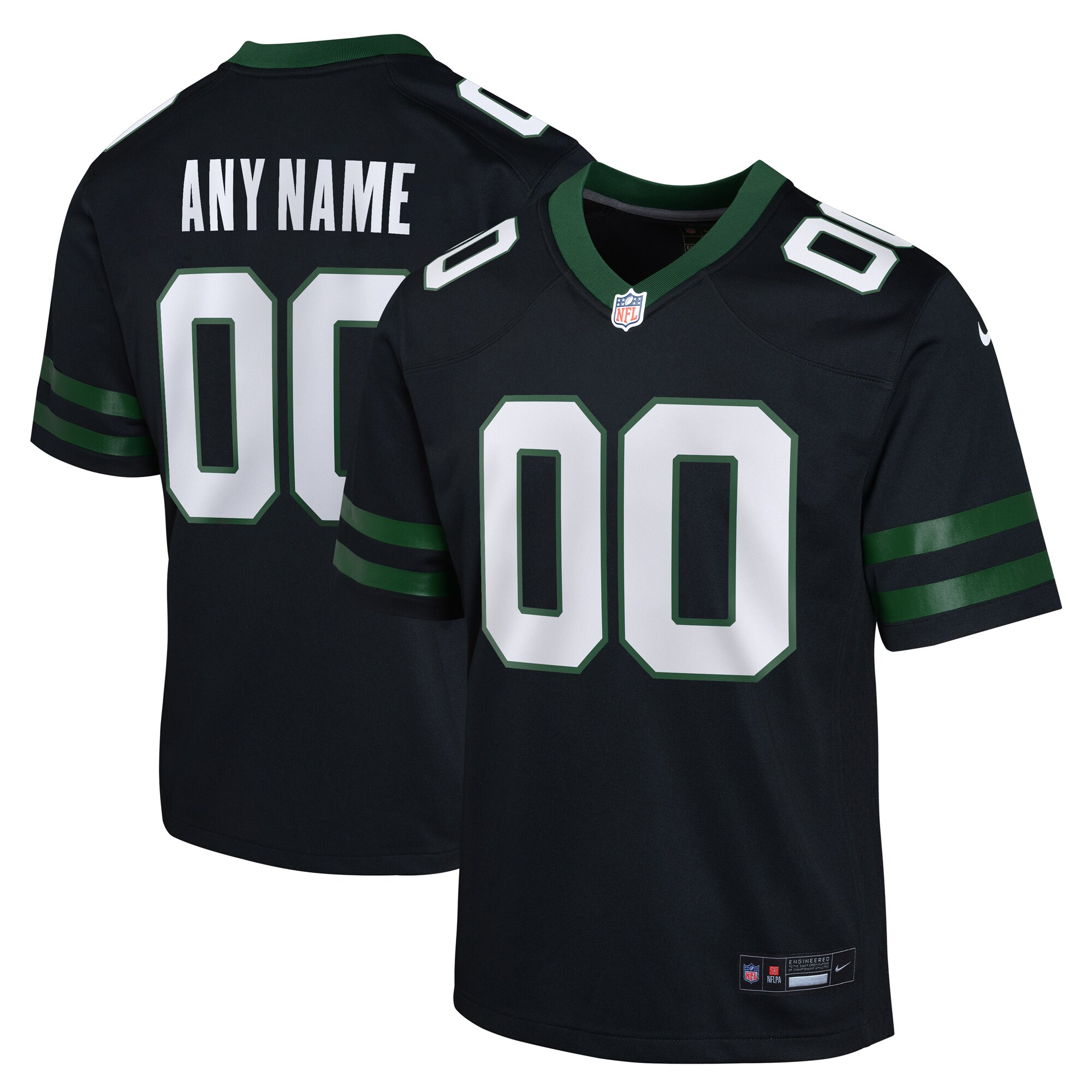  New York Jets Nike Youth Alternate Custom Game Jersey - Legacy Black