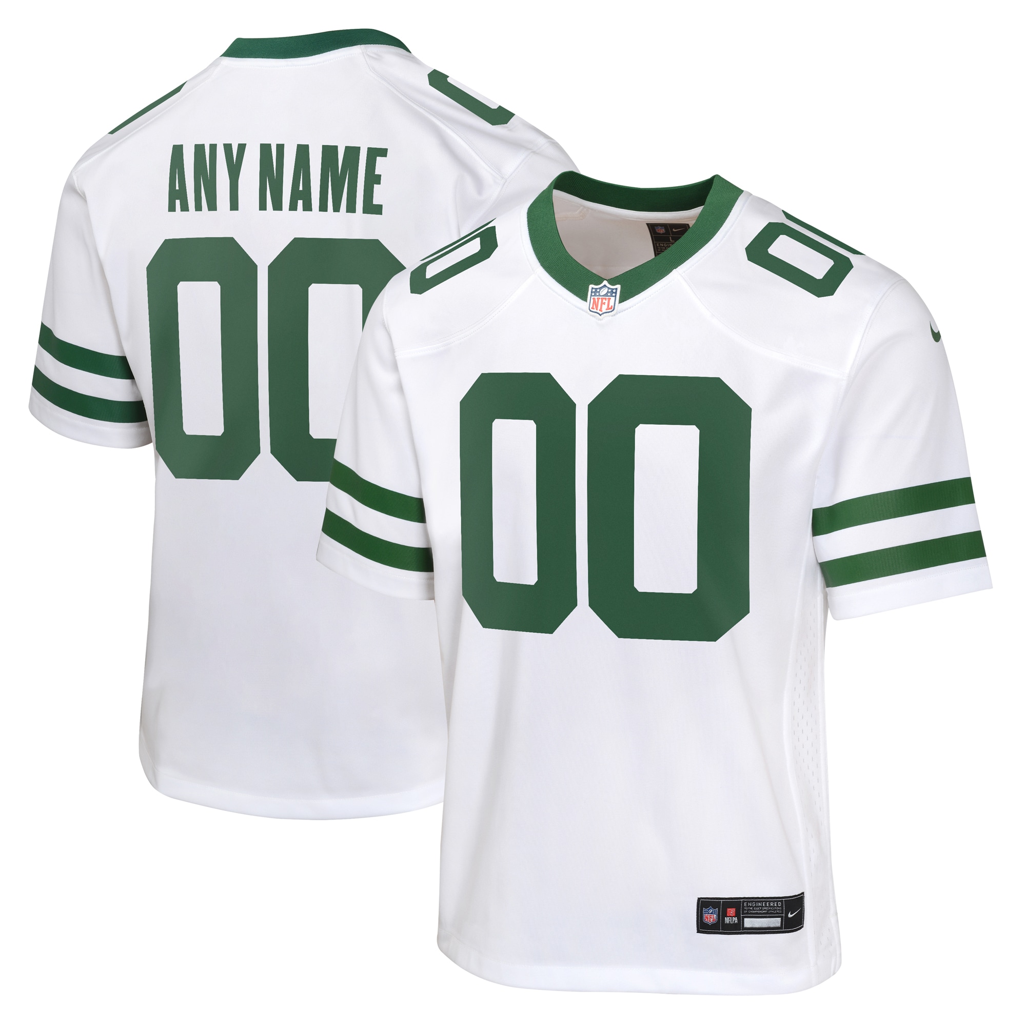  New York Jets Nike Youth Custom Game Jersey - Legacy White
