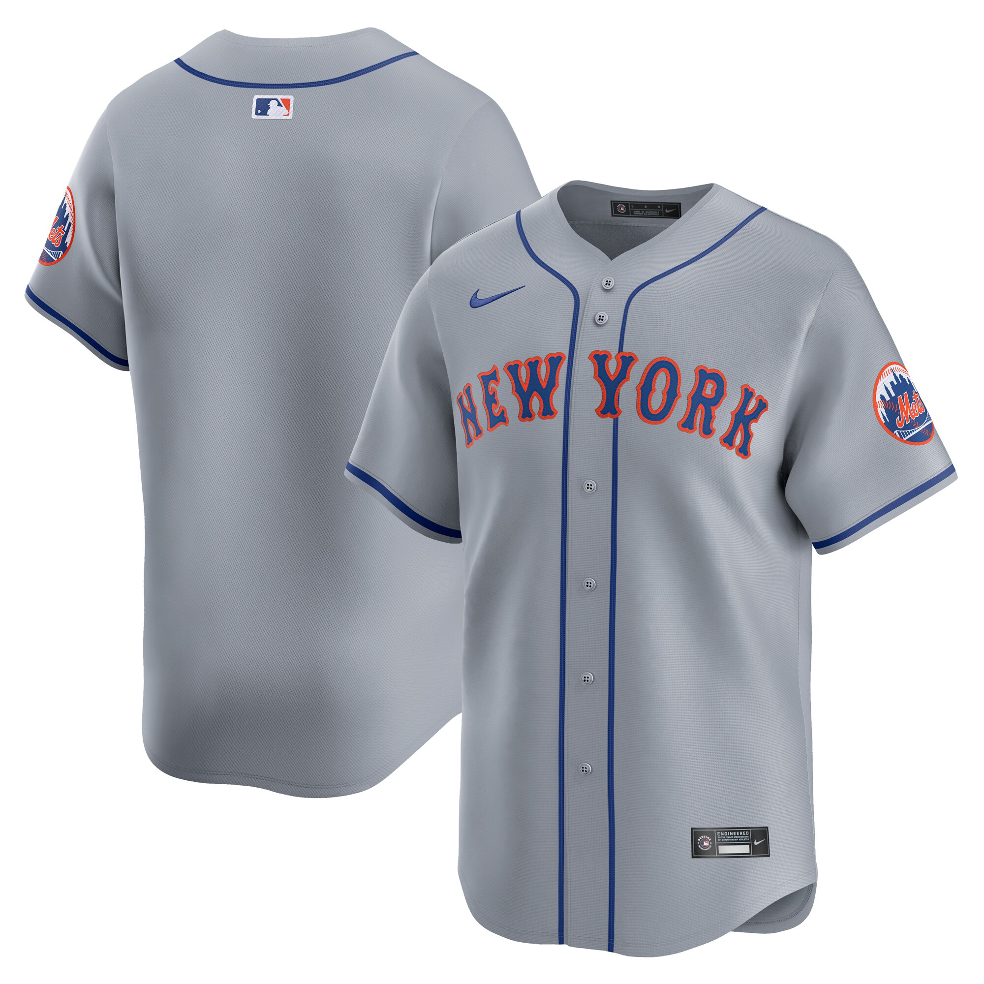  New York Mets Nike Away Limited Jersey - Gray