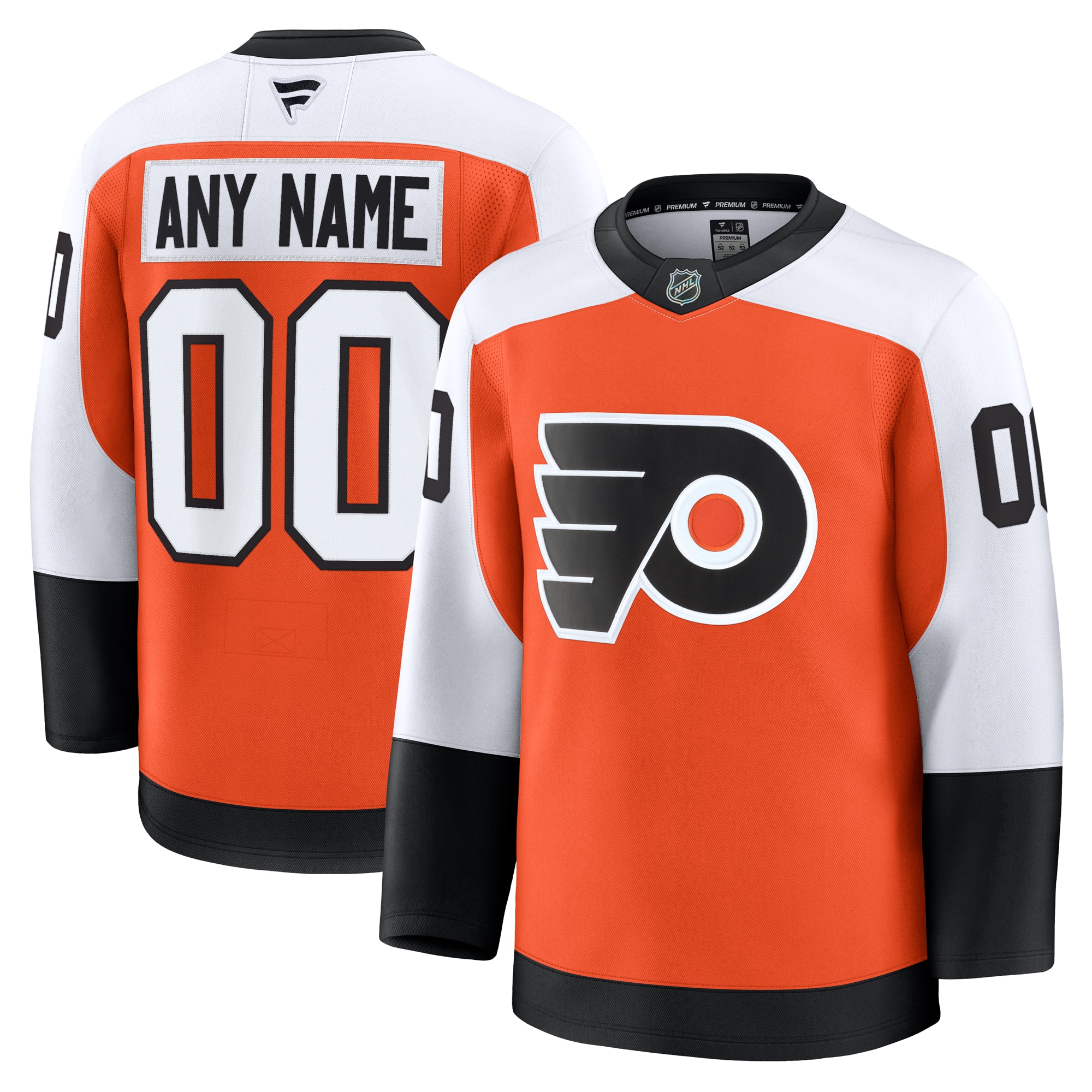 Philadelphia Flyers Fanatics Home Premium Custom Jersey - Orange