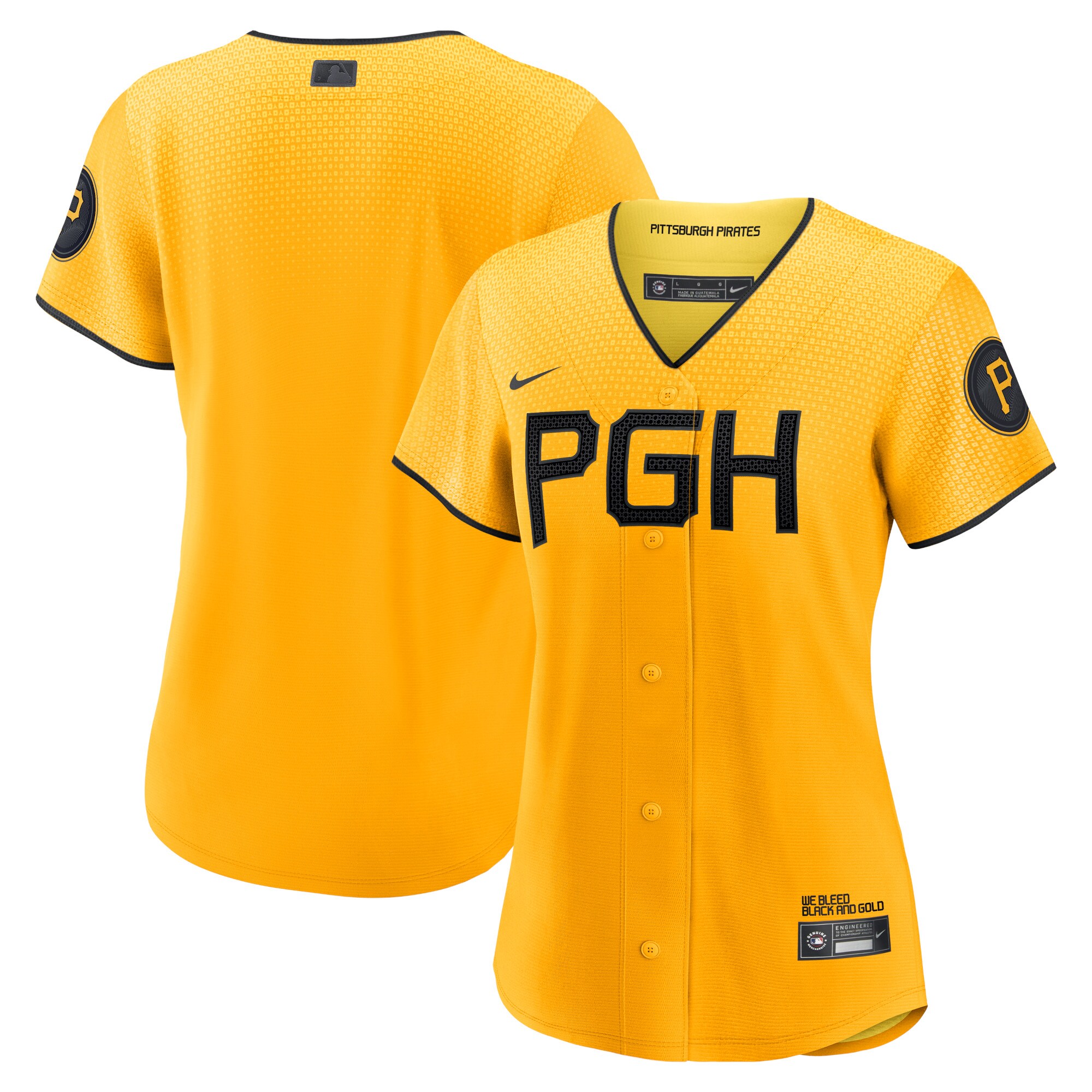  Pittsburgh Pirates Nike Women's City Connect Replica Jersey - Gold