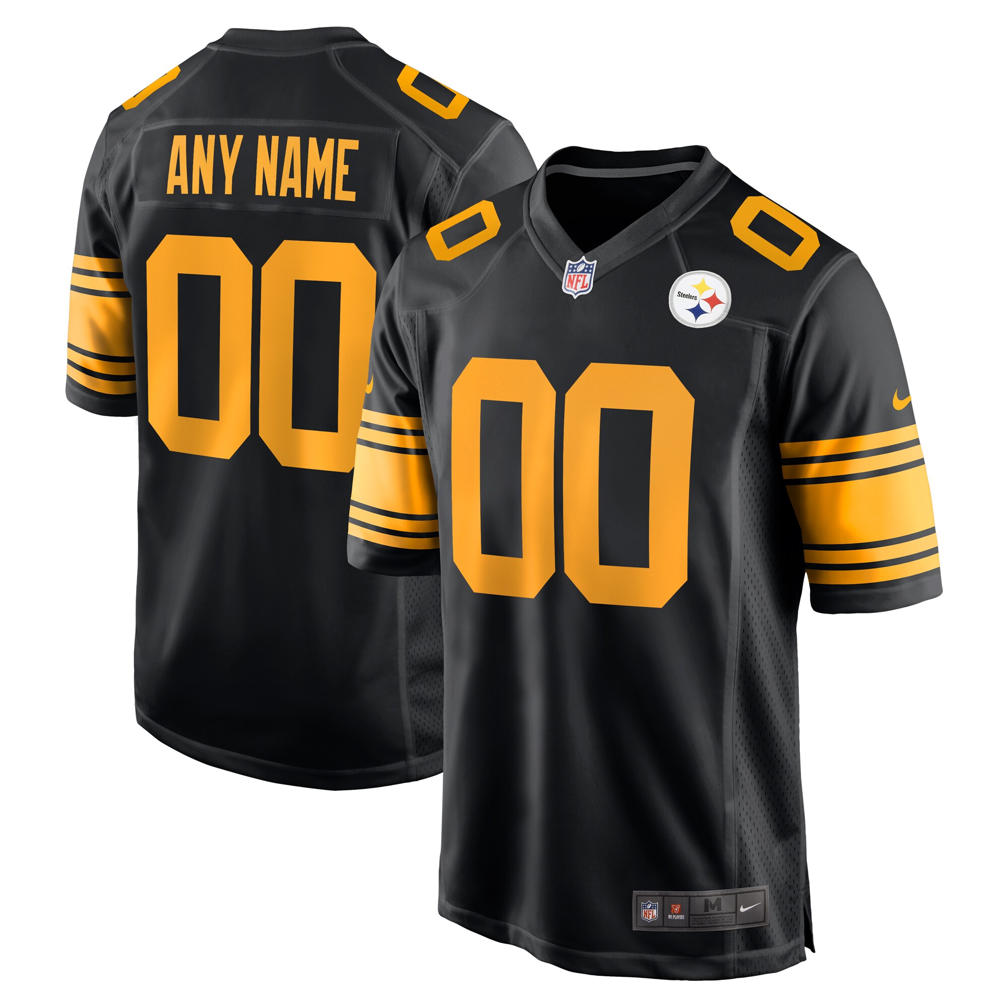  Pittsburgh Steelers Nike Alternate Custom Game Jersey - Black