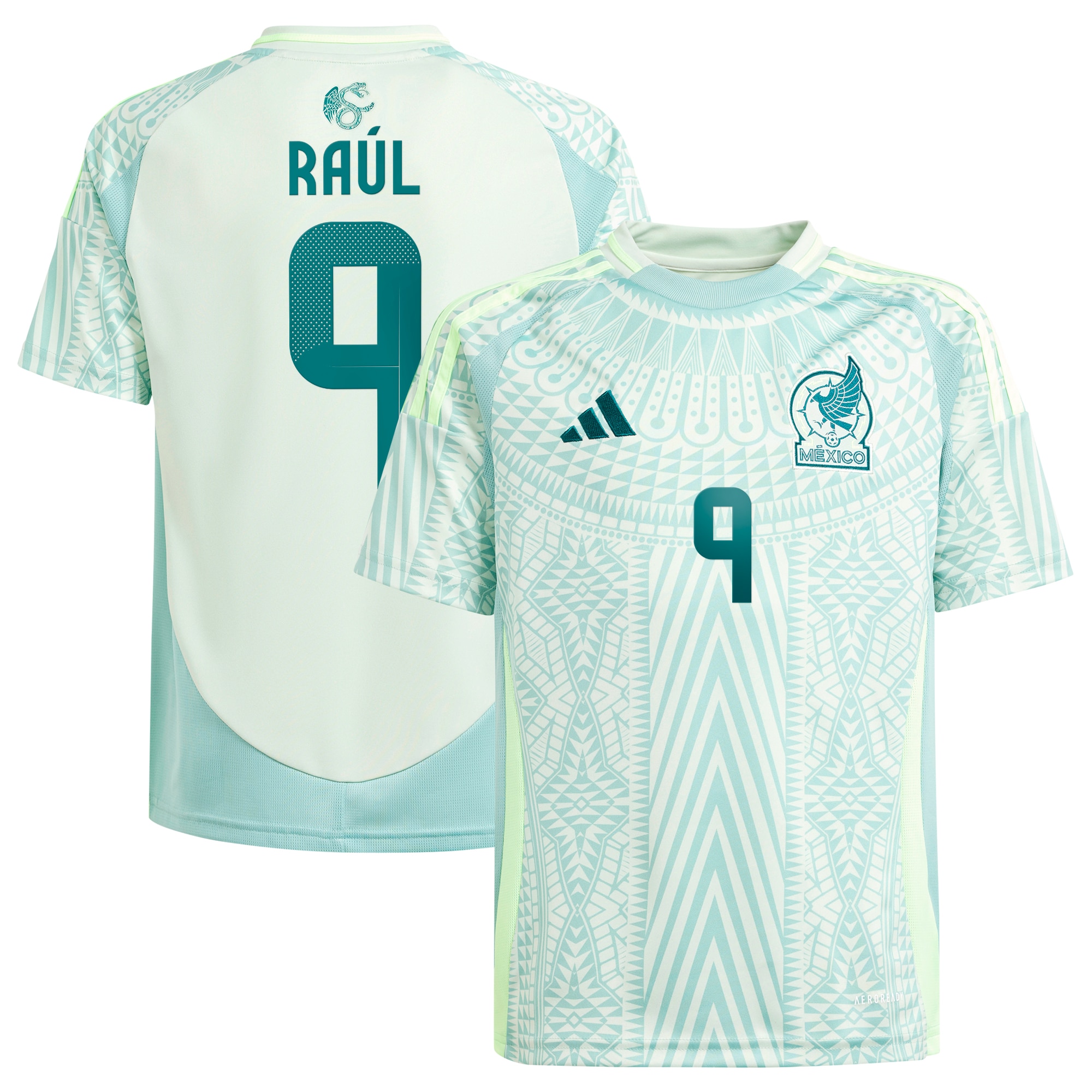 Raul Jimenez Mexico National Team adidas Youth 2024 Away Replica Player Jersey - Green