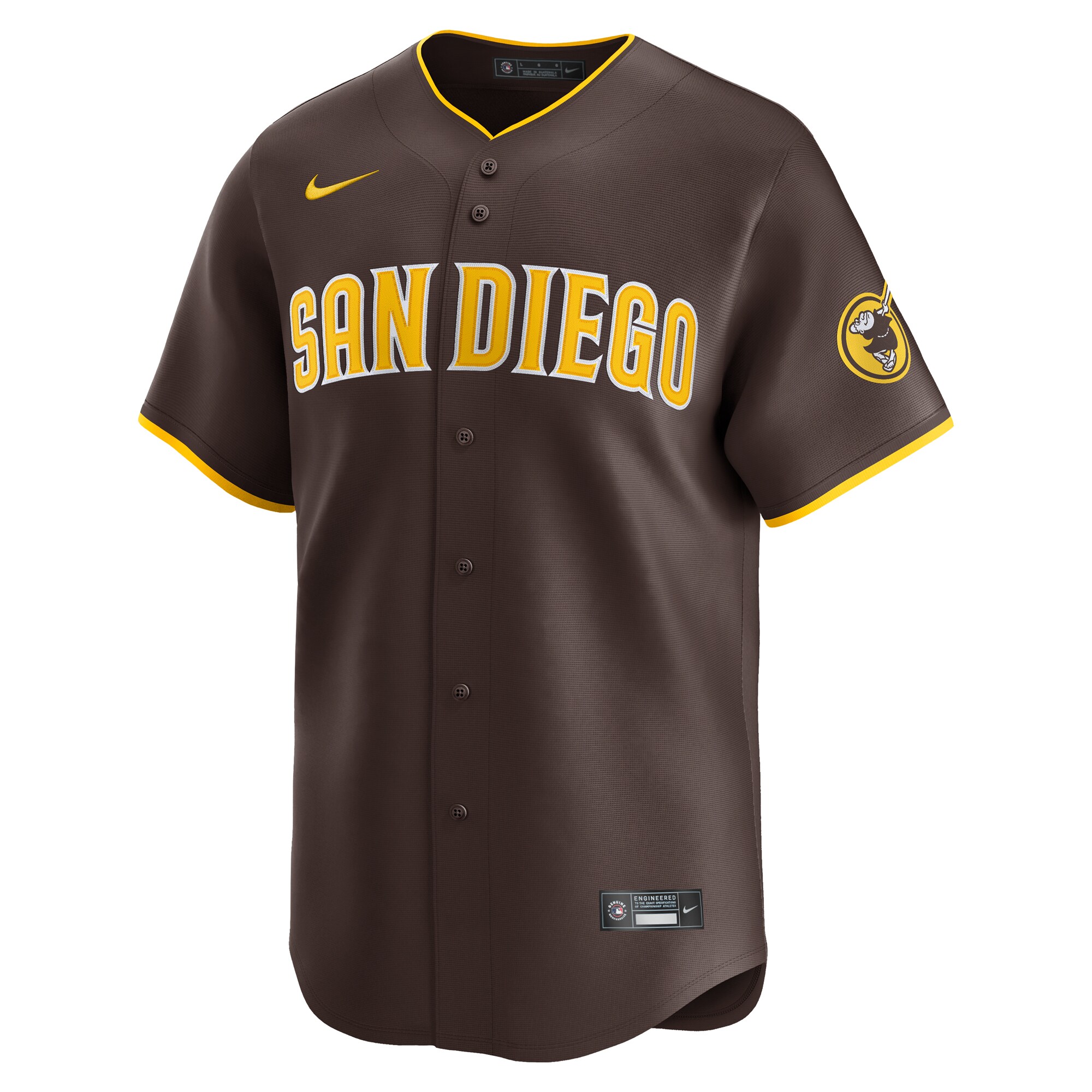  San Diego Padres Nike Away Limited Jersey - Brown