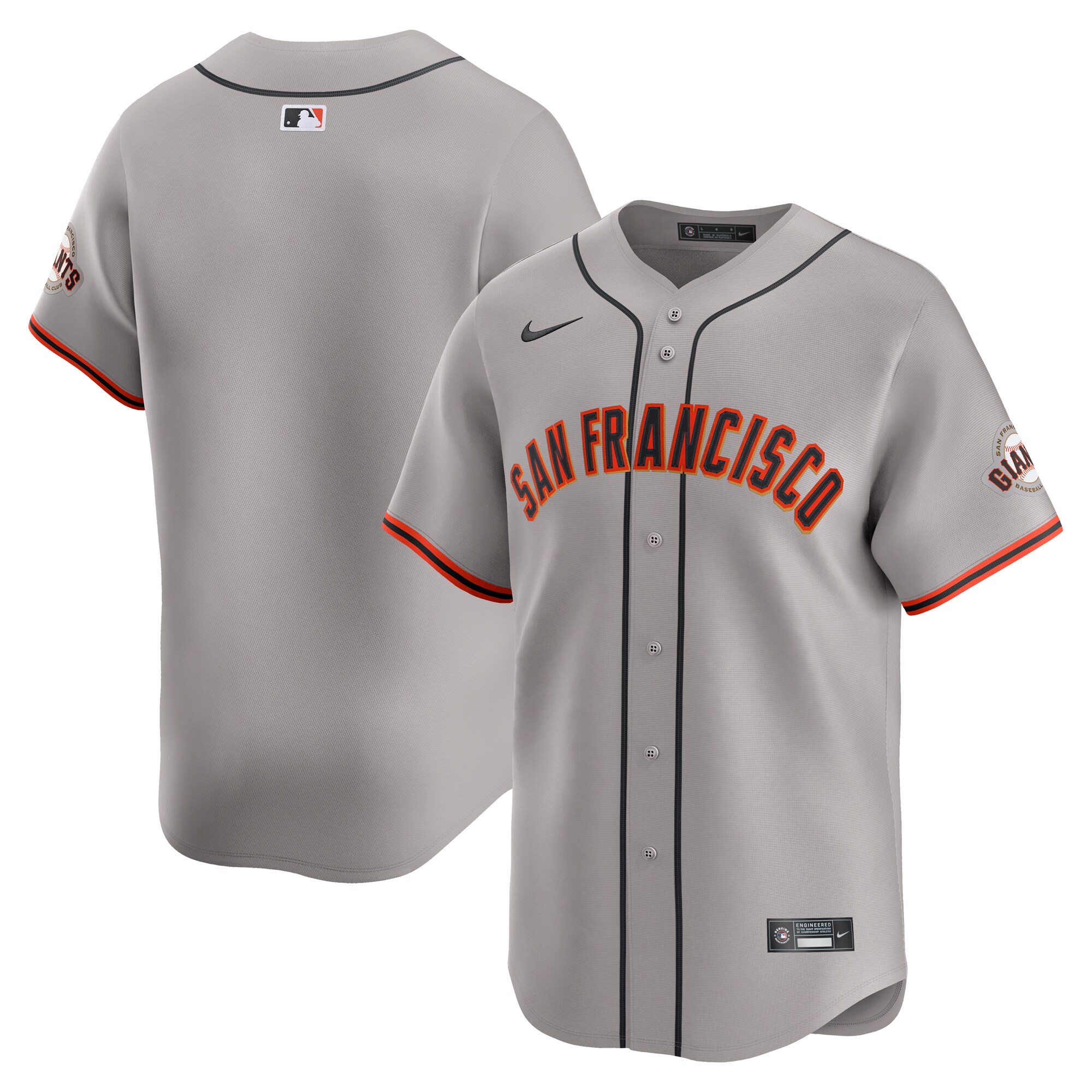  San Francisco Giants Nike Away Limited Jersey - Gray