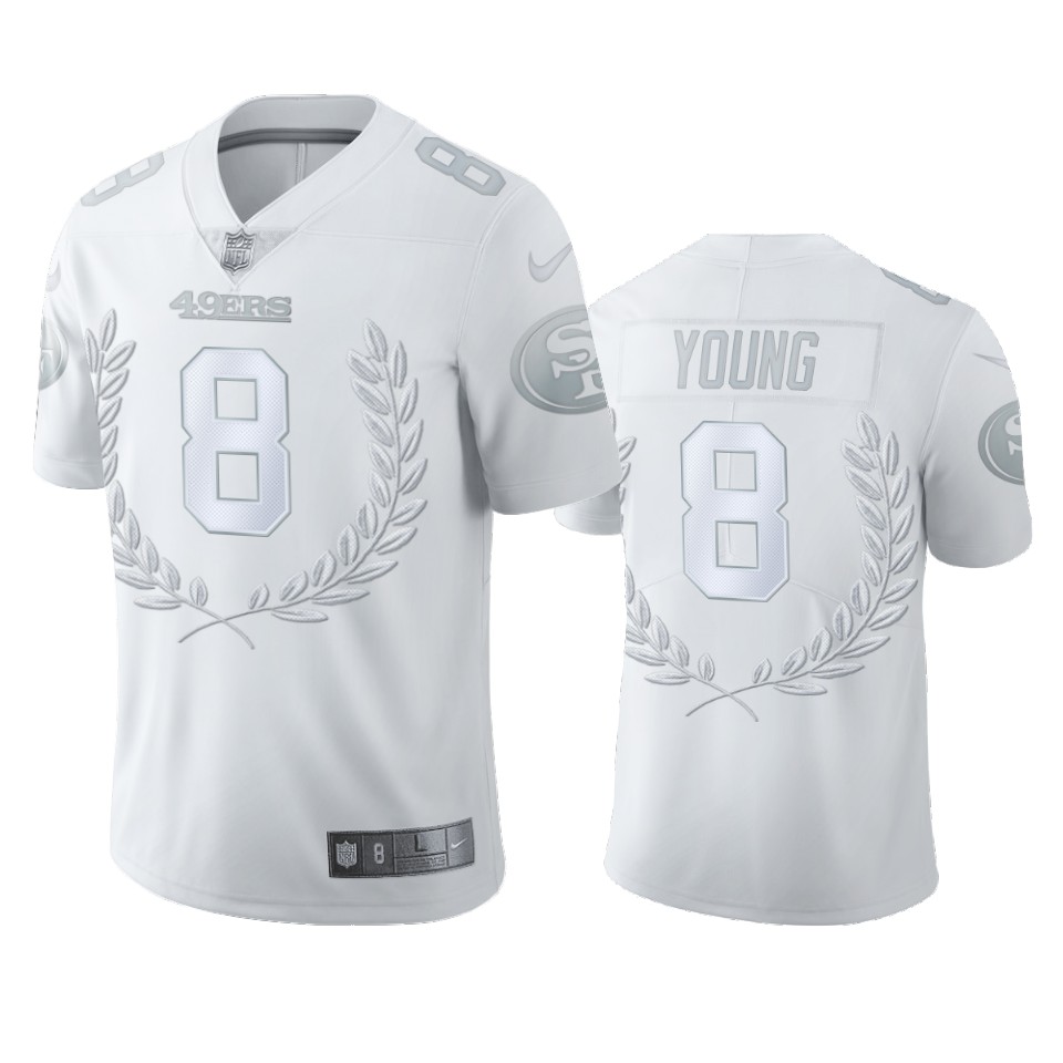  Steve Young White MVP Platinum Limited Jersey