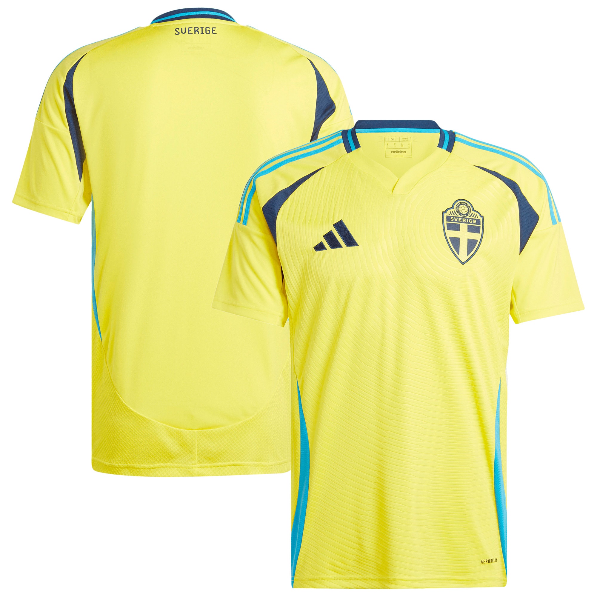 Sweden National Team adidas 2024 Home Replica Jersey - Yellow