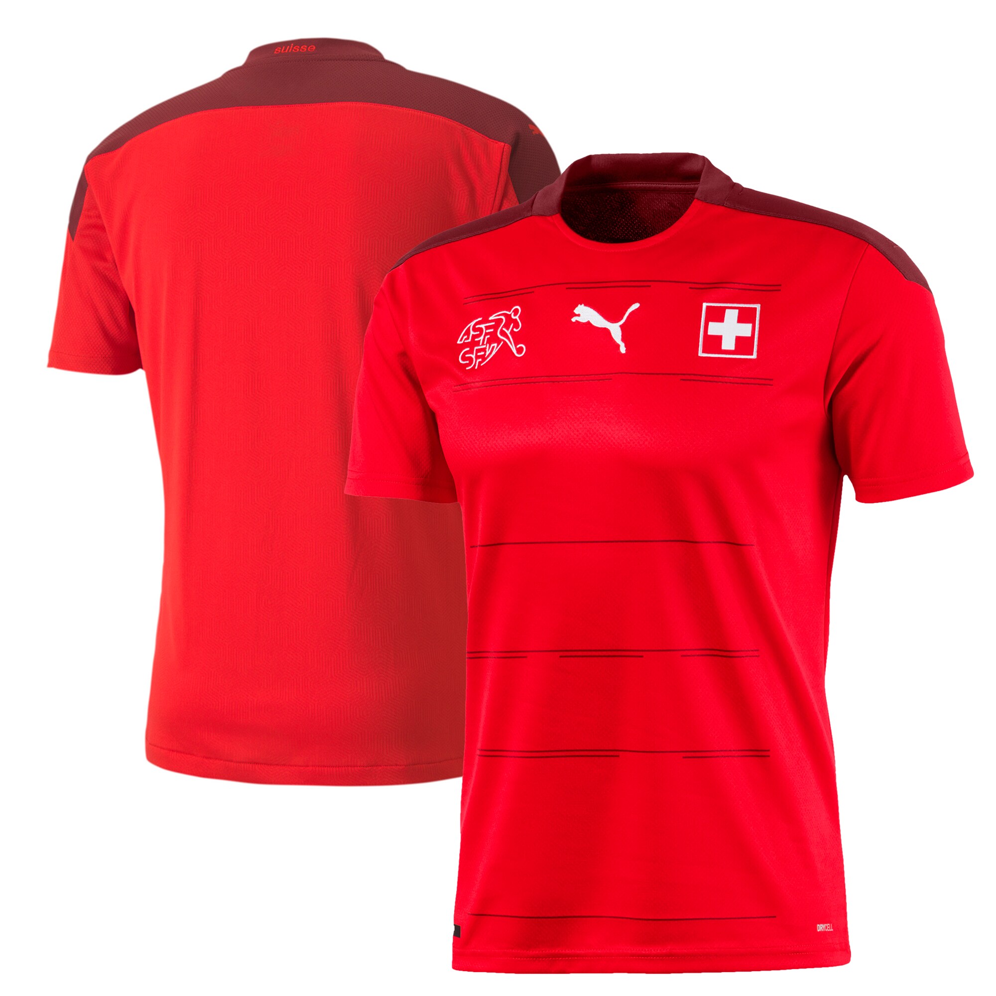 Switzerland National Team Puma 2020/21 Home Replica Jersey - Red/Garnet