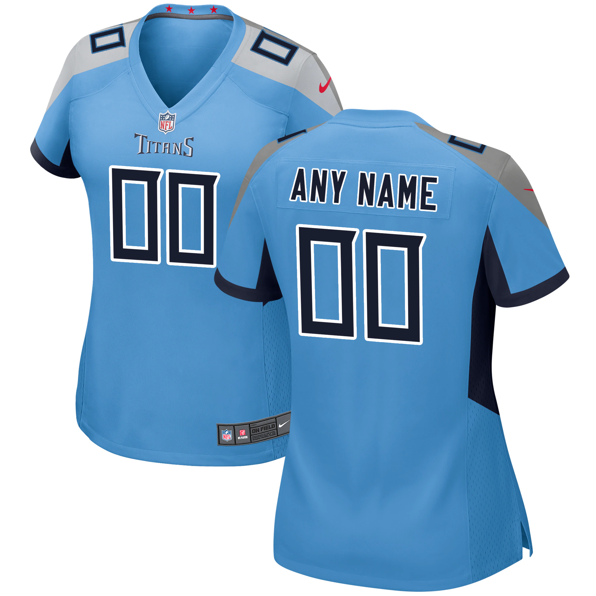 Tennessee Titans Nike Women's Alternate Custom Game Jersey - Light Blue