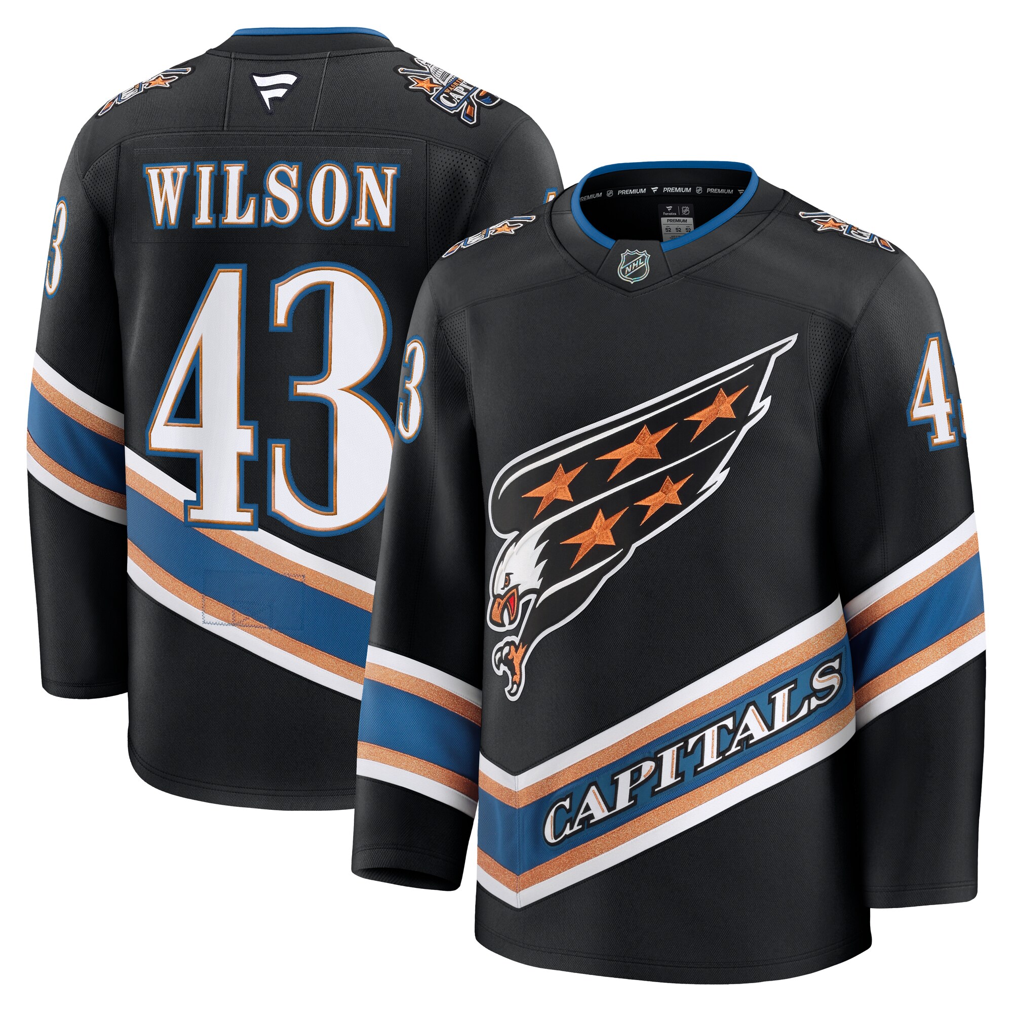 Tom Wilson Washington Capitals Fanatics Alternate 50th Anniversary Premium Jersey - Black