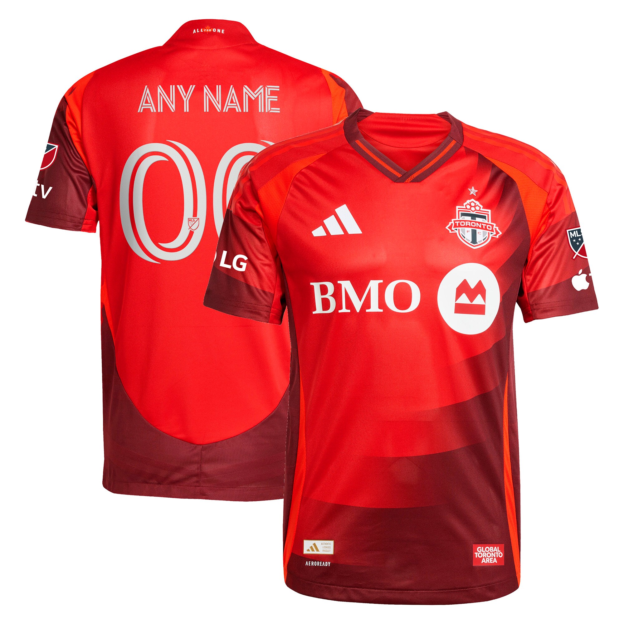 Toronto FC adidas 2025 Club Kit Authentic Custom Jersey - Red