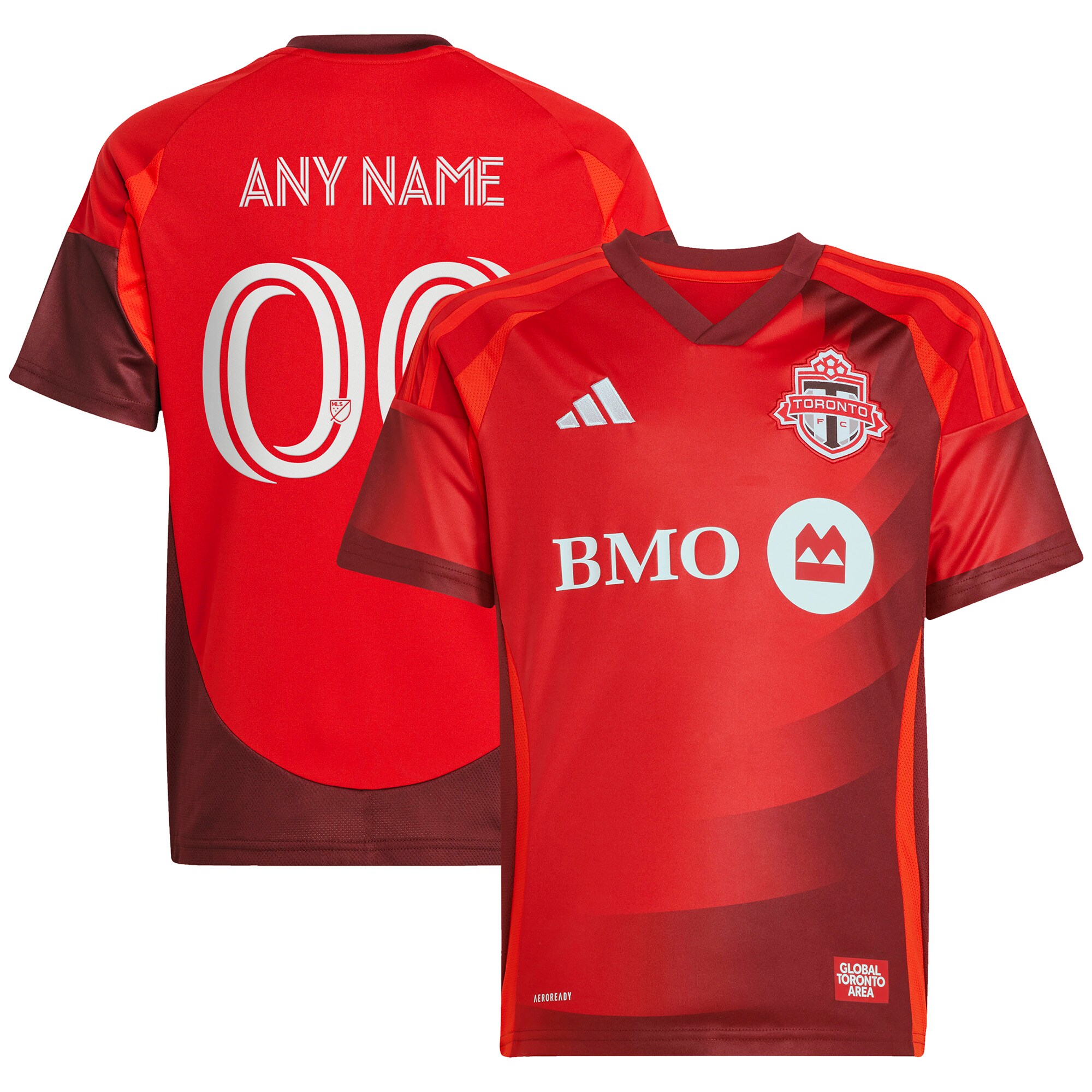  Toronto FC adidas Youth 2025 Club Kit Replica Custom Jersey - Red