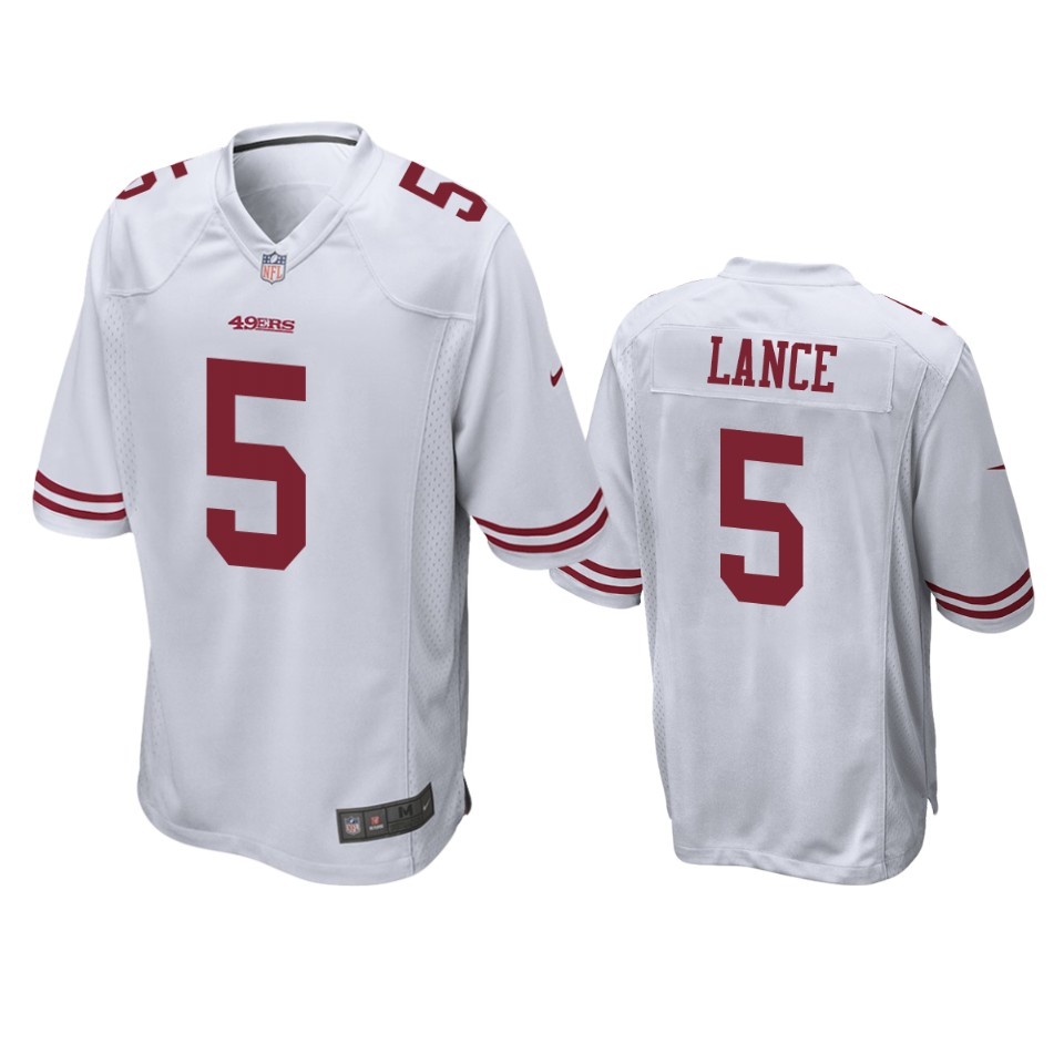  Trey Lance 2021 NFL Draft White Game Jersey