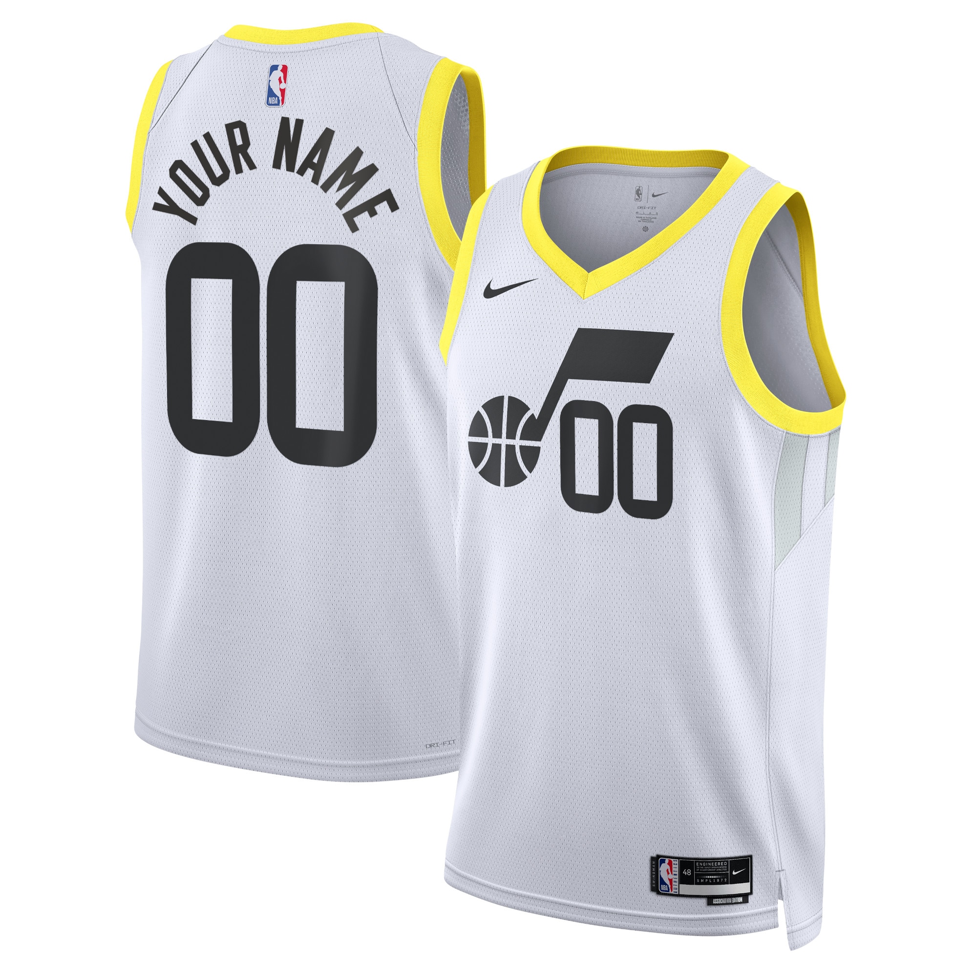 Utah Jazz Nike Association Swingman Jersey - Custom - Unisex