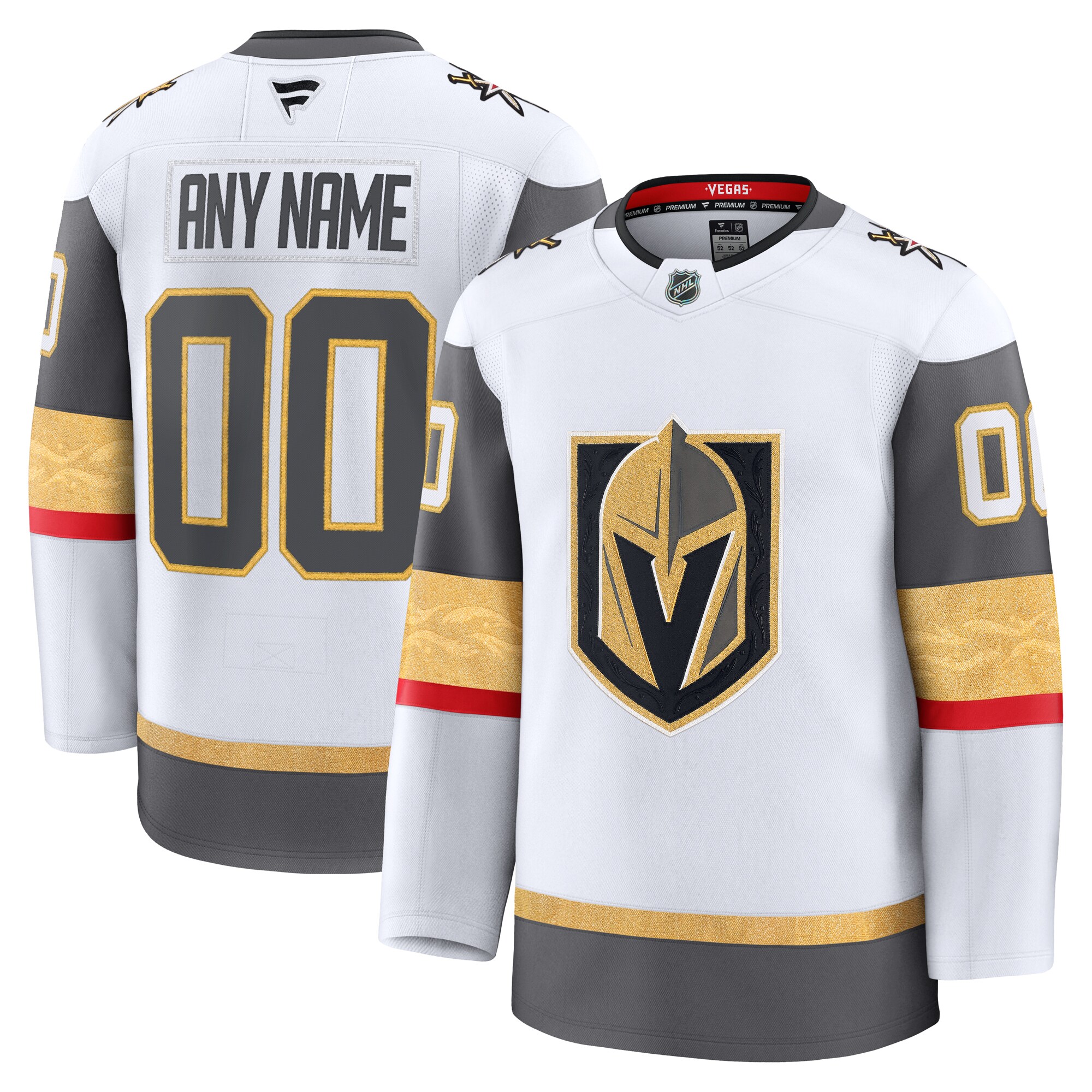 Vegas Golden Knights Fanatics Away Premium Custom Jersey - White