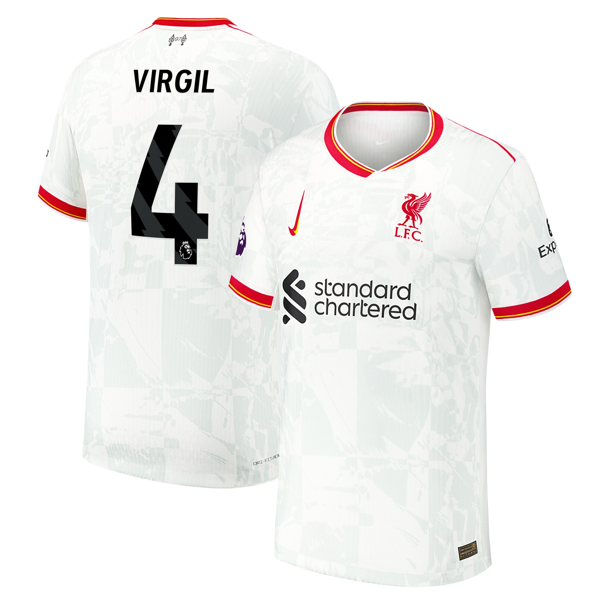 Virgil van Dijk Liverpool Nike 2024/25 Third Authentic Jersey - White