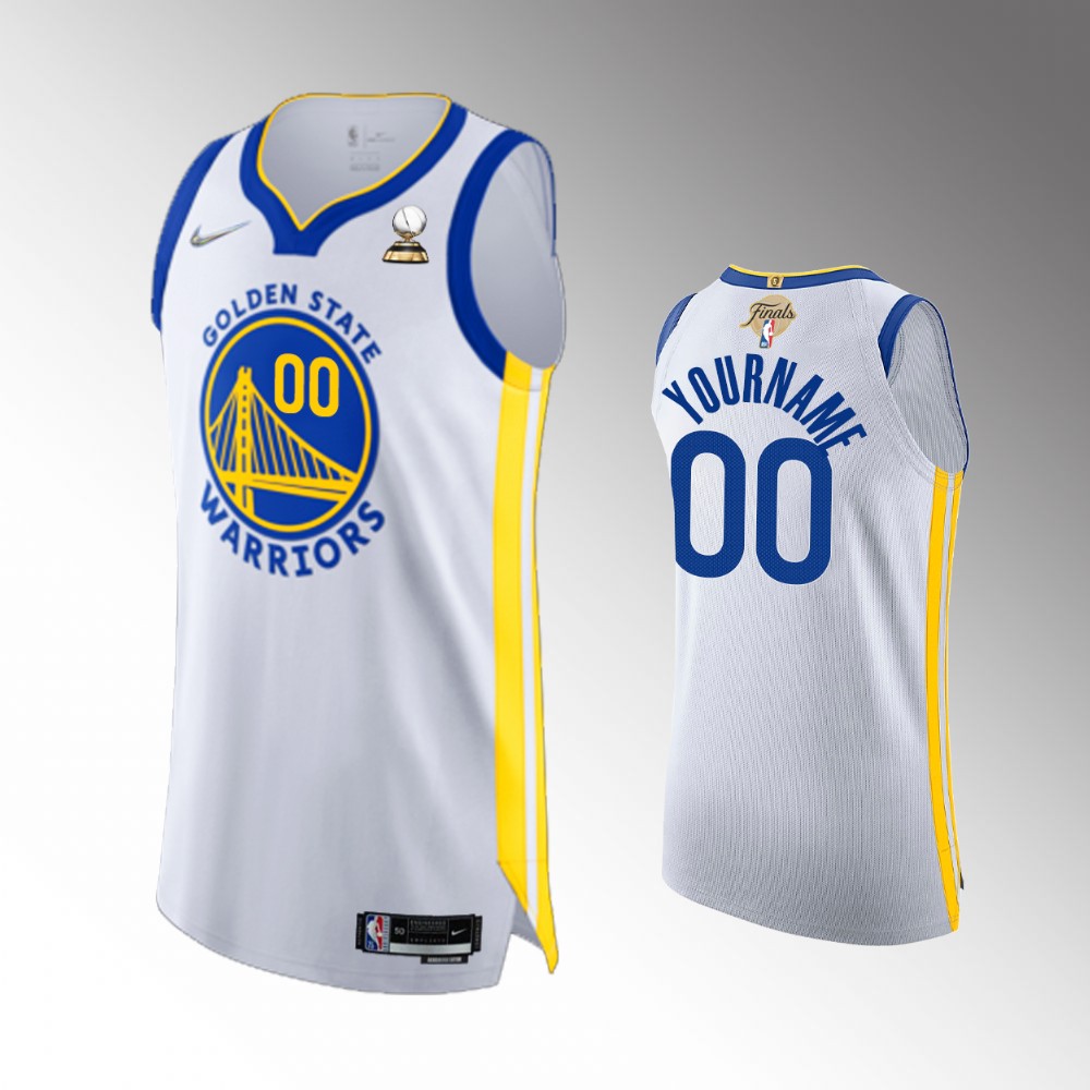 Warriors Custom 2022 Western Conference Champions White Association Edition Authentic Jersey