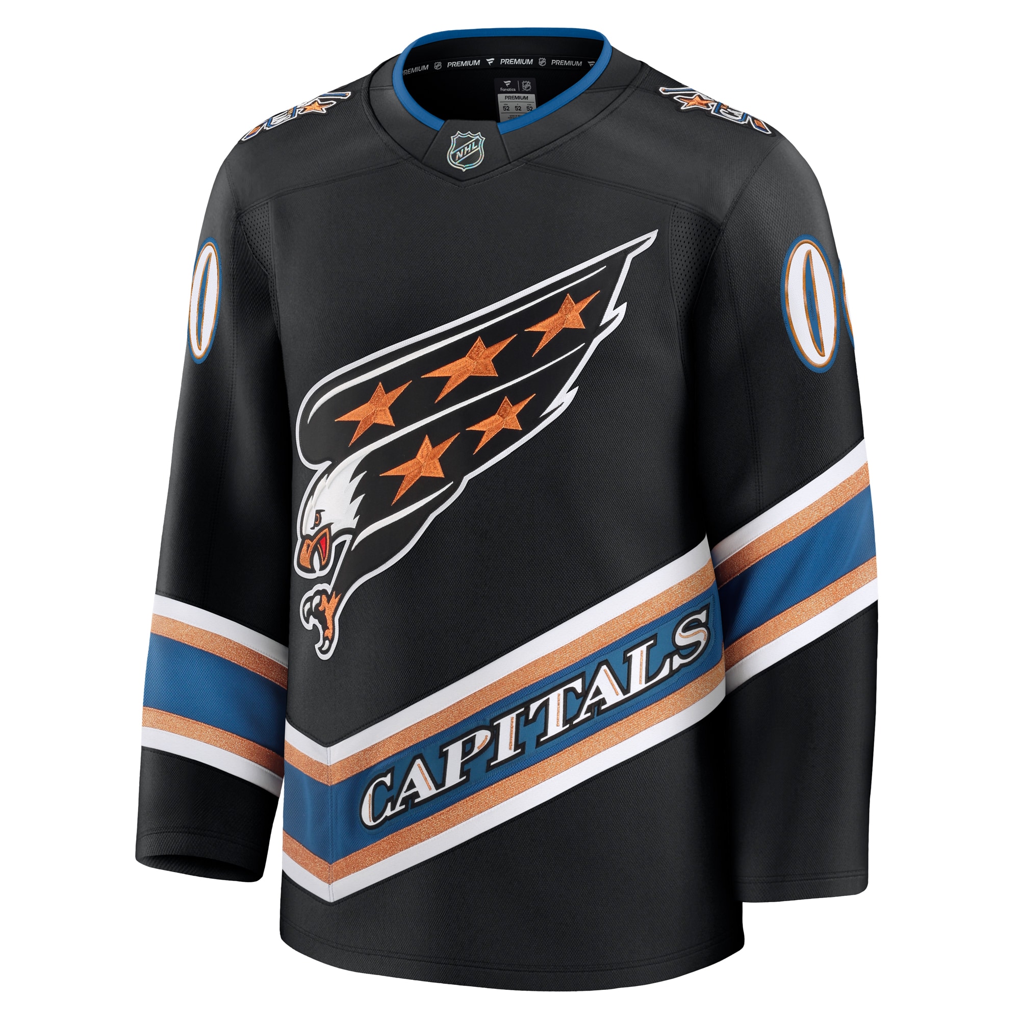 Washington Capitals Fanatics Alternate 50th Anniversary Premium Custom Jersey - Black