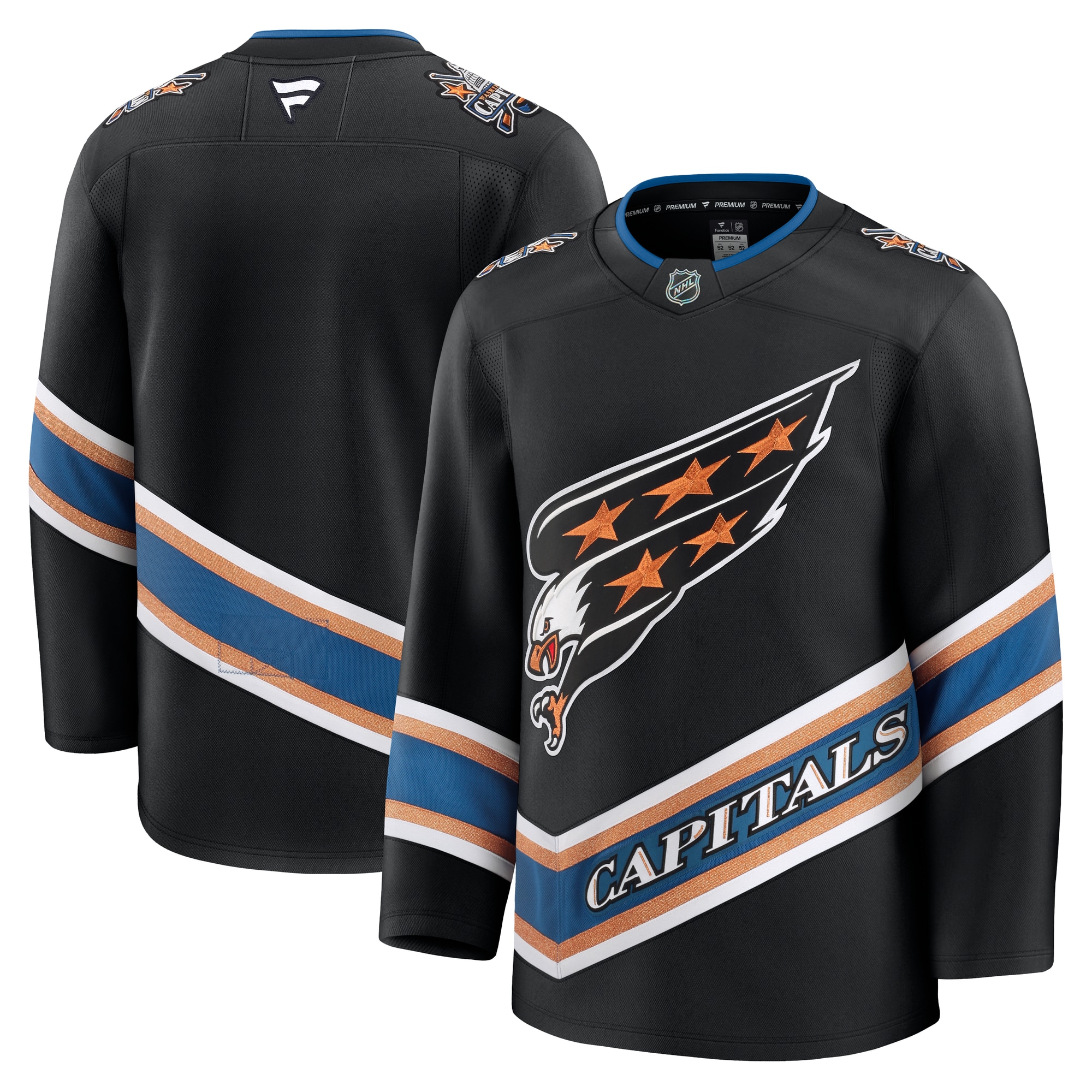 Washington Capitals Fanatics Alternate 50th Anniversary Premium Jersey - Black