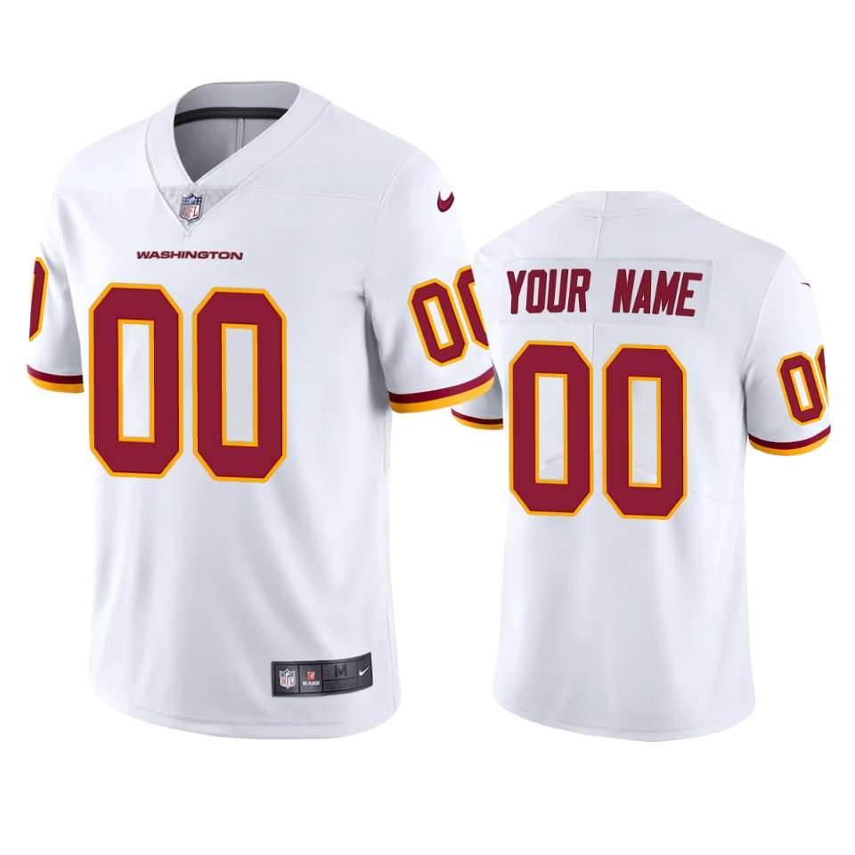 Washington Football Team Custom Vapor Limited White Jersey Men's
