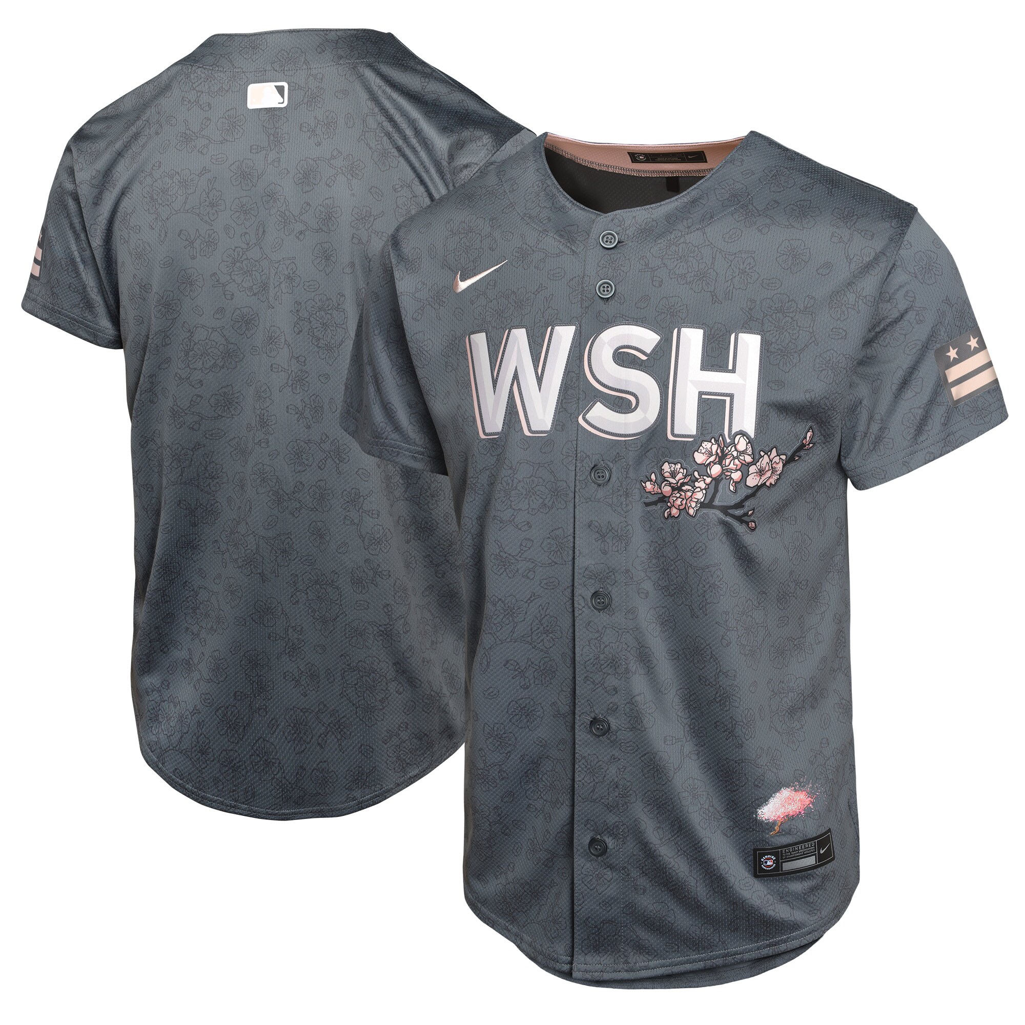  Washington Nationals Nike Youth City Connect Limited Jersey - Charcoal