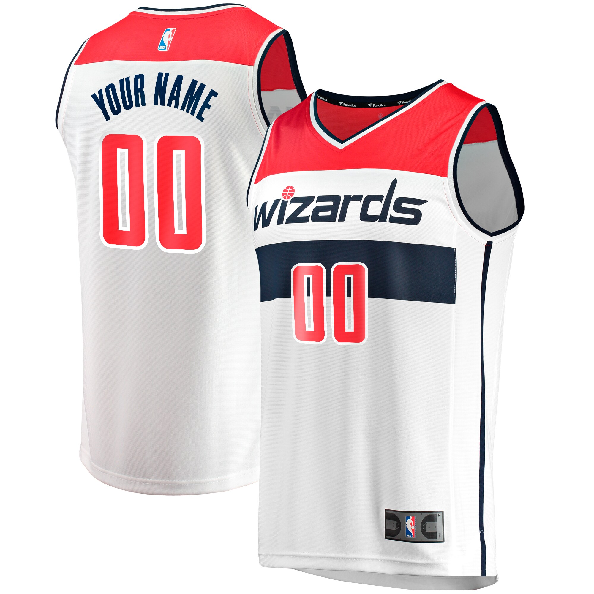 Washington Wizards Fanatics Fast Break Custom Replica Jersey - Association Edition - White