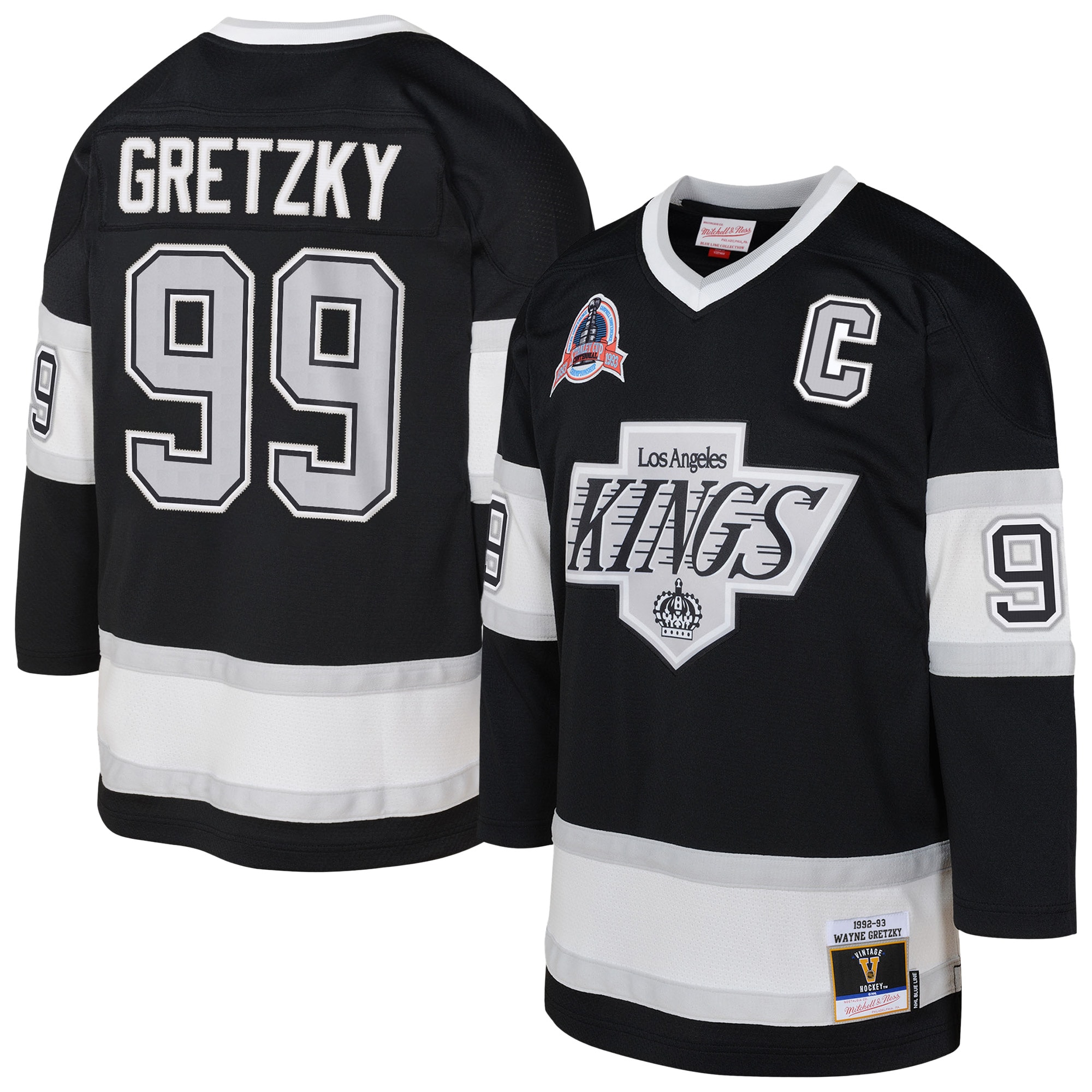 Wayne Gretzky Los Angeles Kings Mitchell & Ness Toddler 1992/93 Blue Line 2.0 Player Jersey - Black