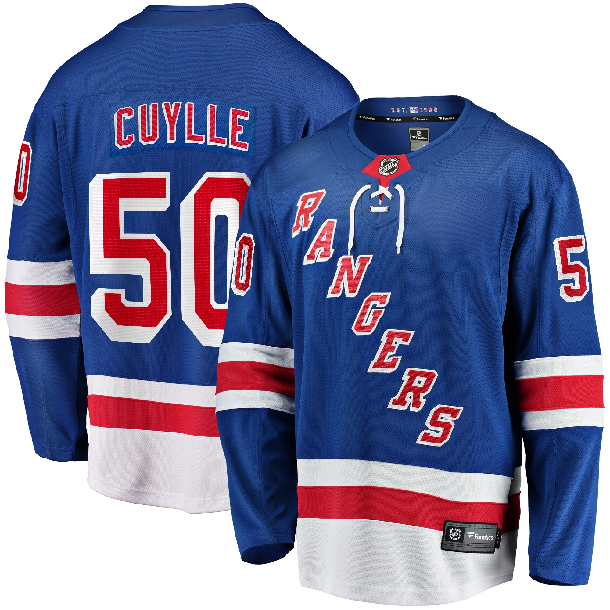 Will Cuylle New York Rangers Fanatics Home Premier Breakaway Player Jersey - Blue
