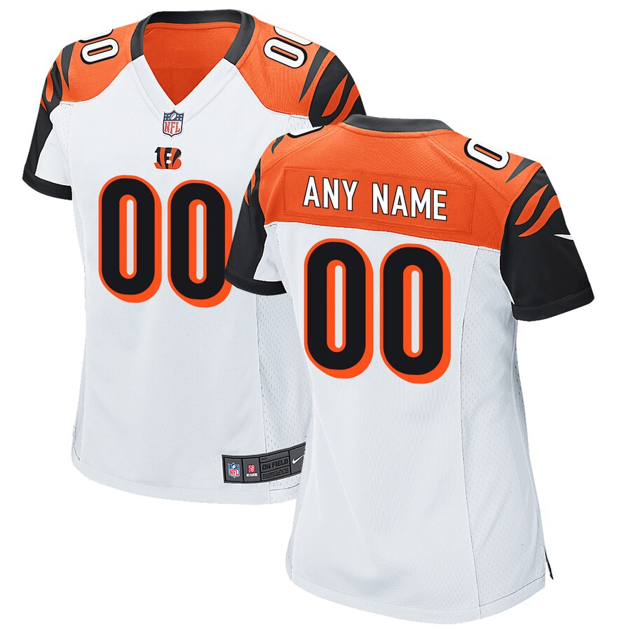 Women's Cincinnati Bengals Nike White Custom Jersey