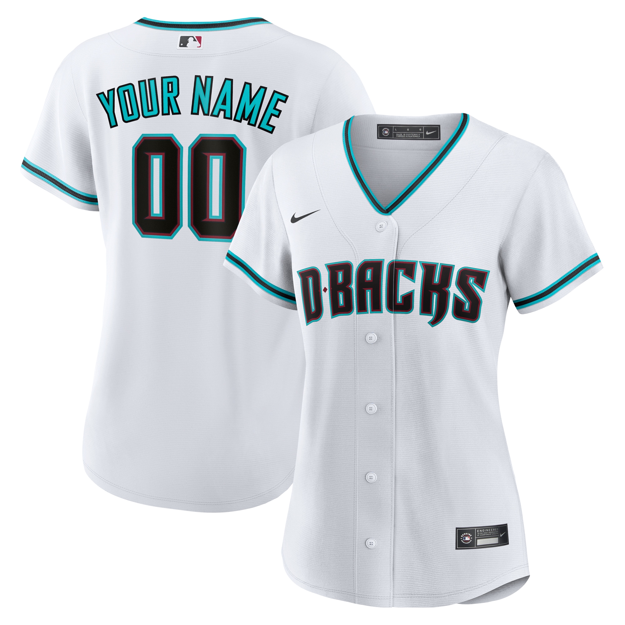 Women's Arizona Diamondbacks Nike White Home Replica Custom Jersey