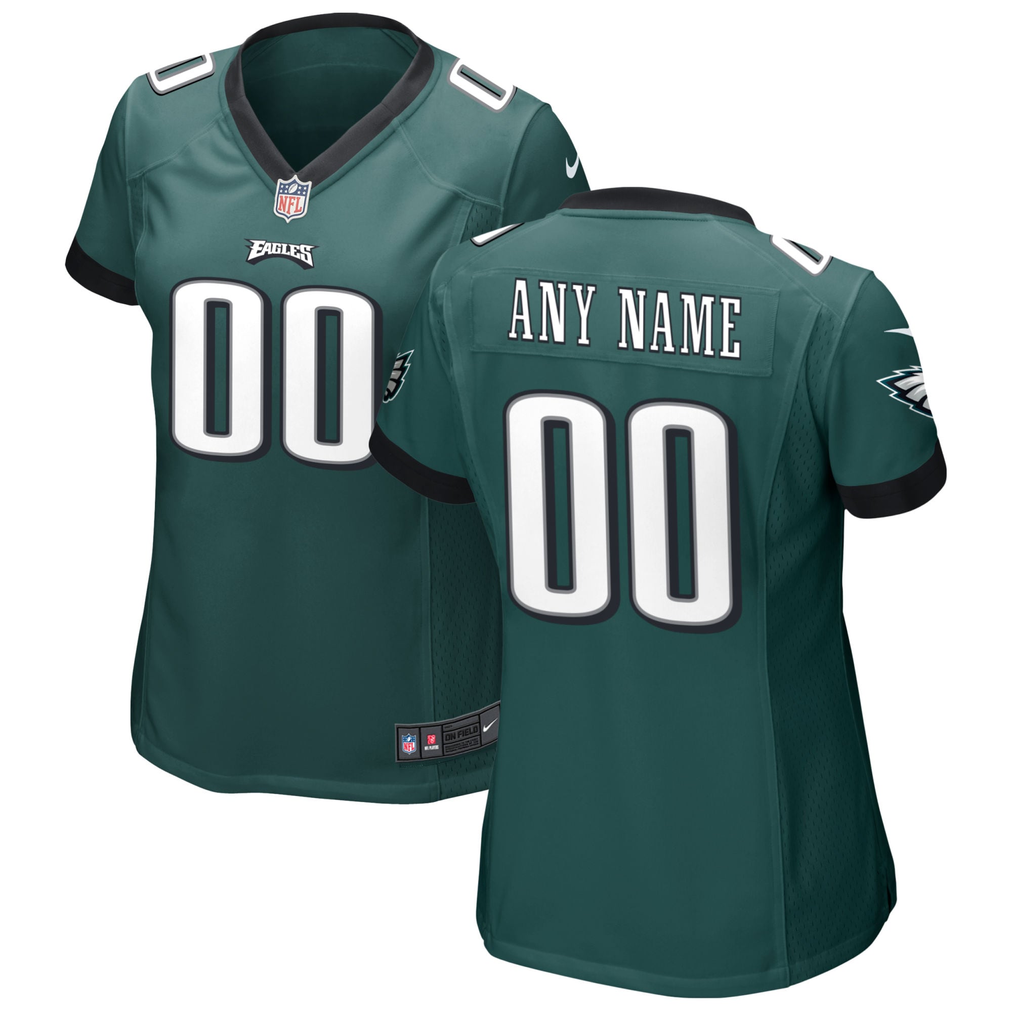 Women's Nike Midnight Green Philadelphia Eagles Custom Game Jersey