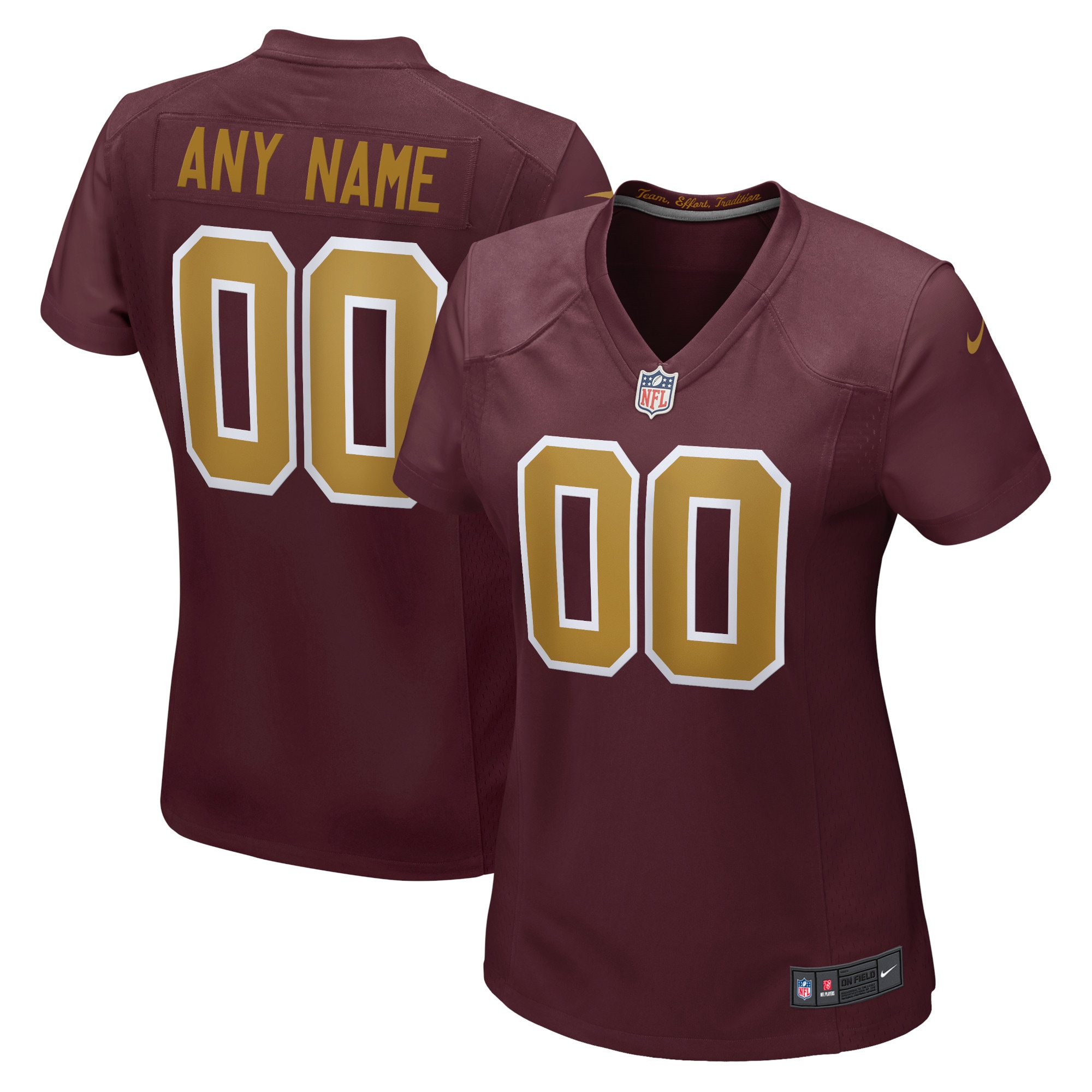 Women's Washington Football Team Nike Burgundy Alternate Custom Jersey