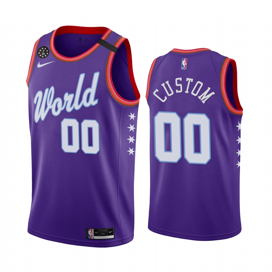 World Team 2020 NBA Rising Star Custom Jersey Purple