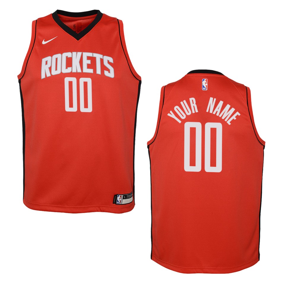 Youth 2019-20 Houston Rockets #00 Custom Icon Swingman Jersey - Red