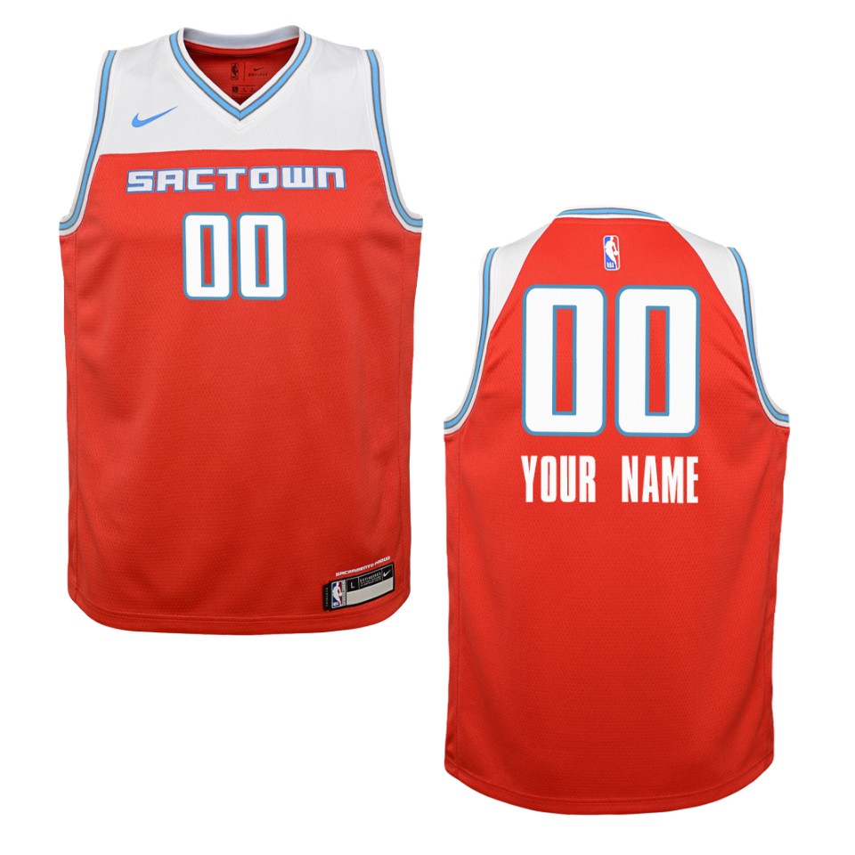 Youth 2019-20 Sacramento Kings #00 Custom City Swingman Jersey - Red
