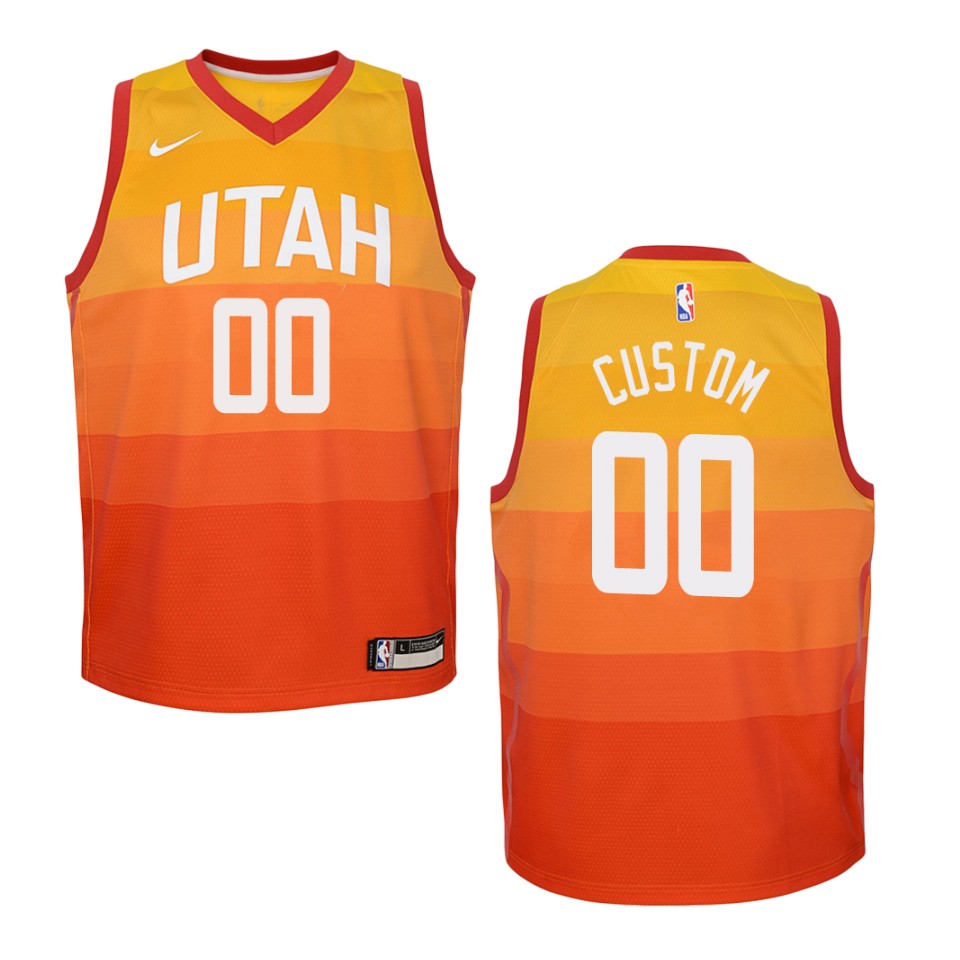Youth 2019-20 Utah Jazz #00 Custom City Swingman Jersey - Red